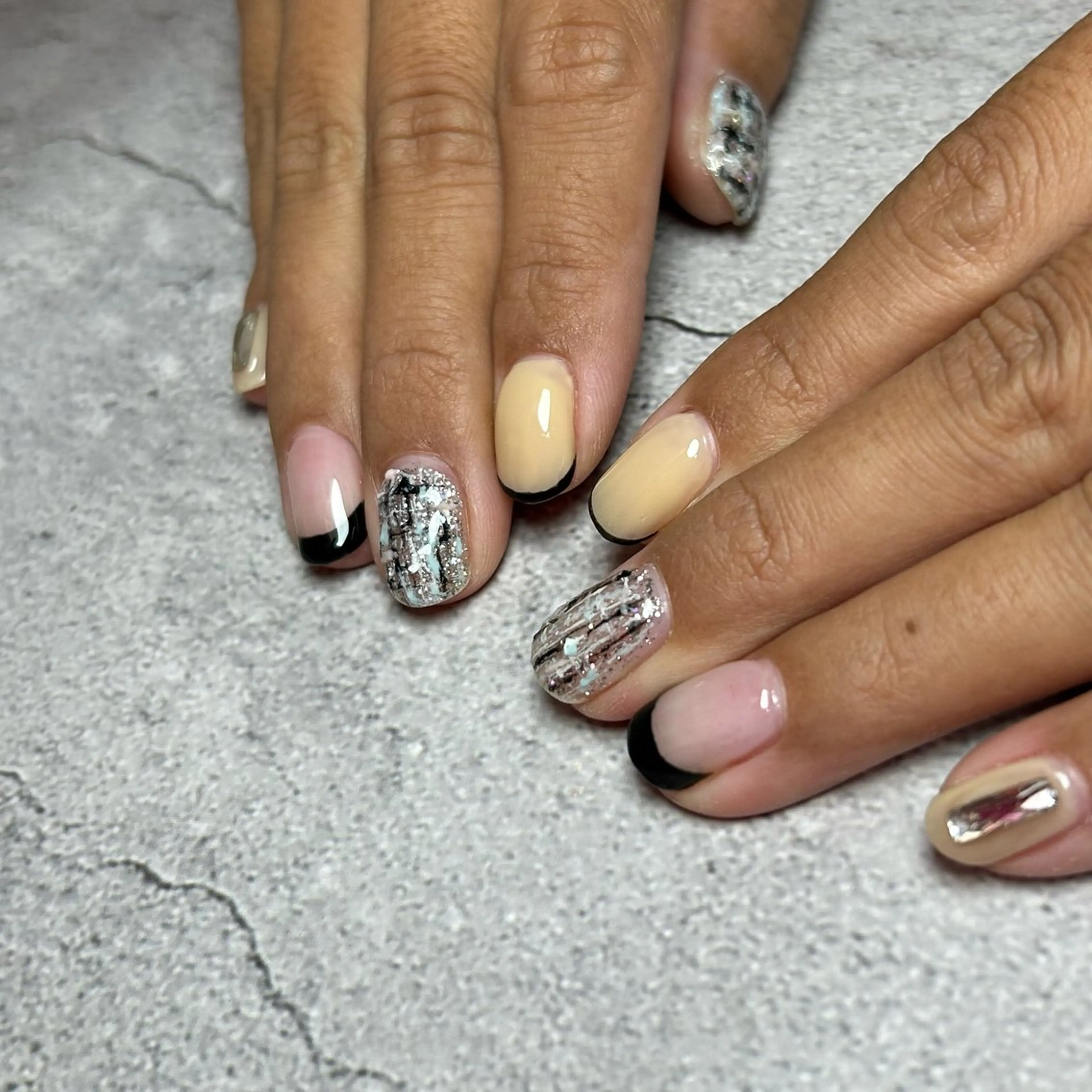 ネイル ツイードネイル SUZUKI Mのネイルデザイン