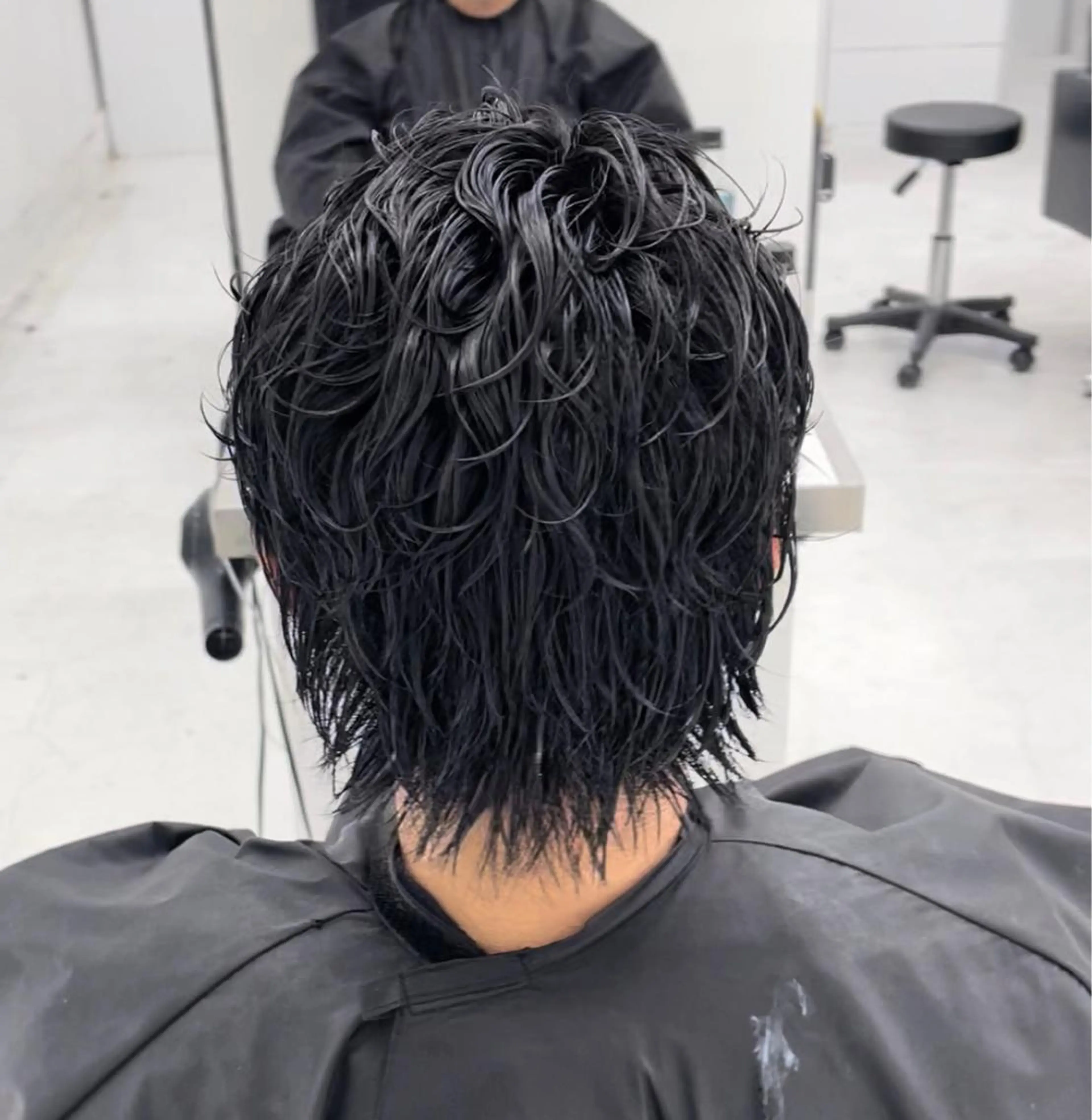 パーマ メンズ メンズパーマ メンズウルフカット ウルフカット スパイラルパーマ 【柏メンズパーマ職人 】店長　KAZUMAのヘアスタイル