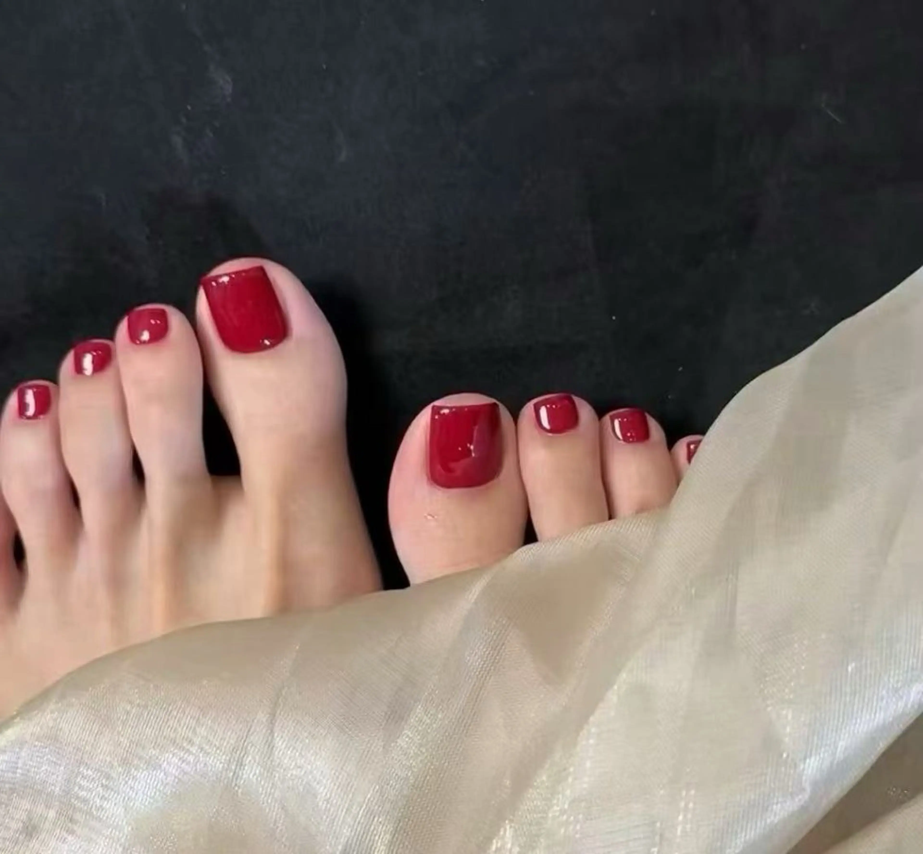 ネイル フットネイル ワンカラーネイル JUNNAIL ゆあのネイルデザイン