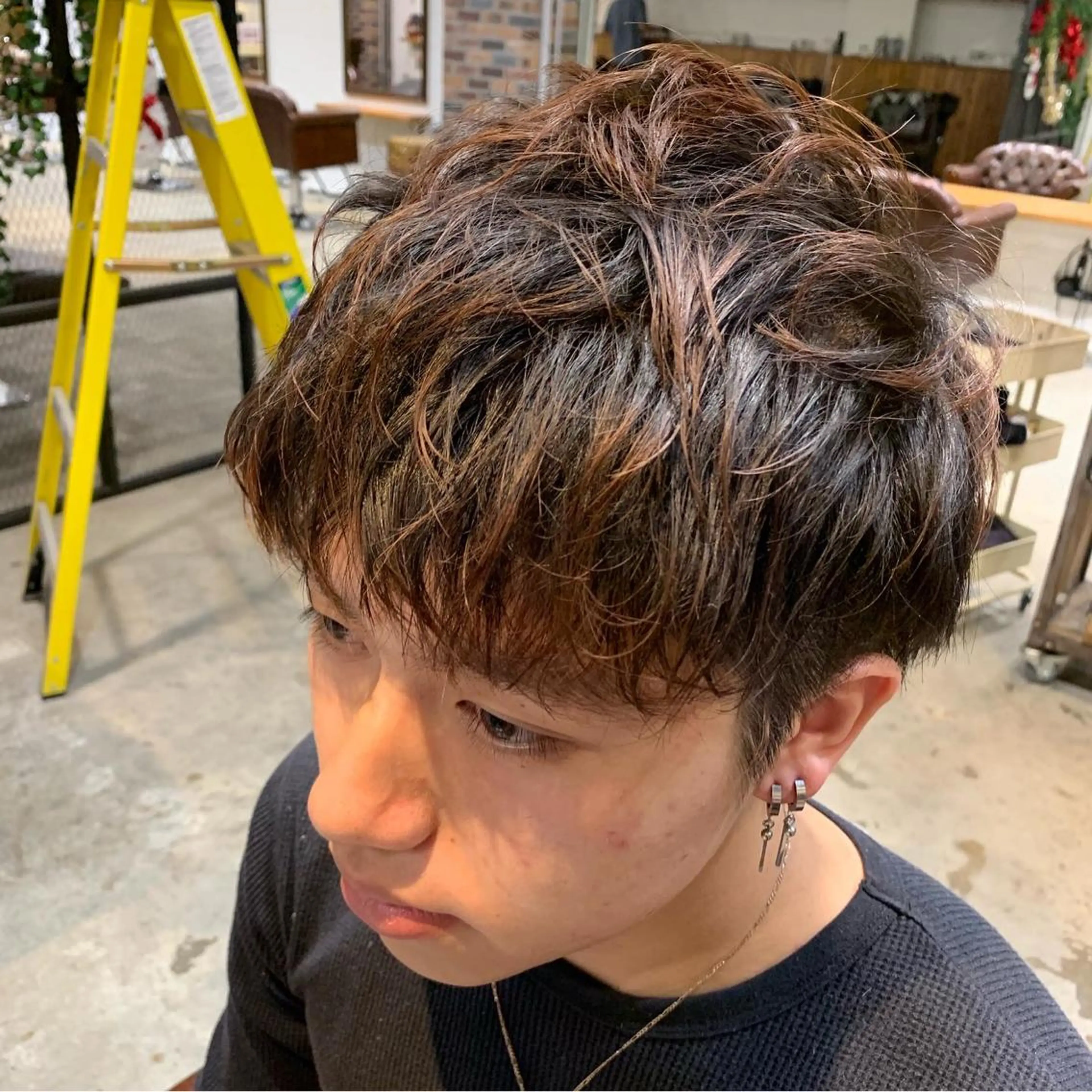 メンズ ショート🌼パーマ 本間正子のヘアスタイル