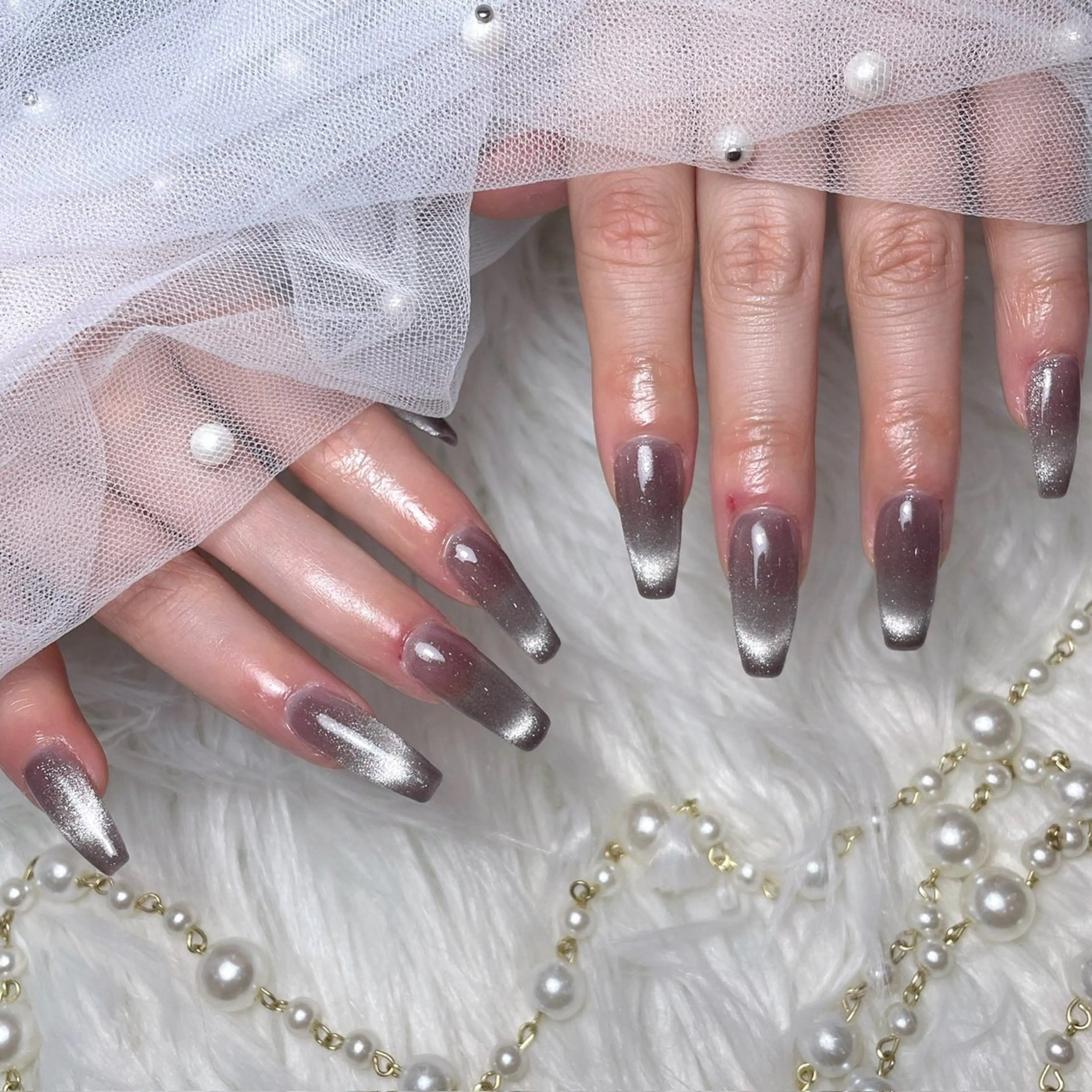 ネイル マグネットネイル マグネットワンカラー ワンカラーネイル ネイルチップ M2 beauty Hoshinaのネイルデザイン