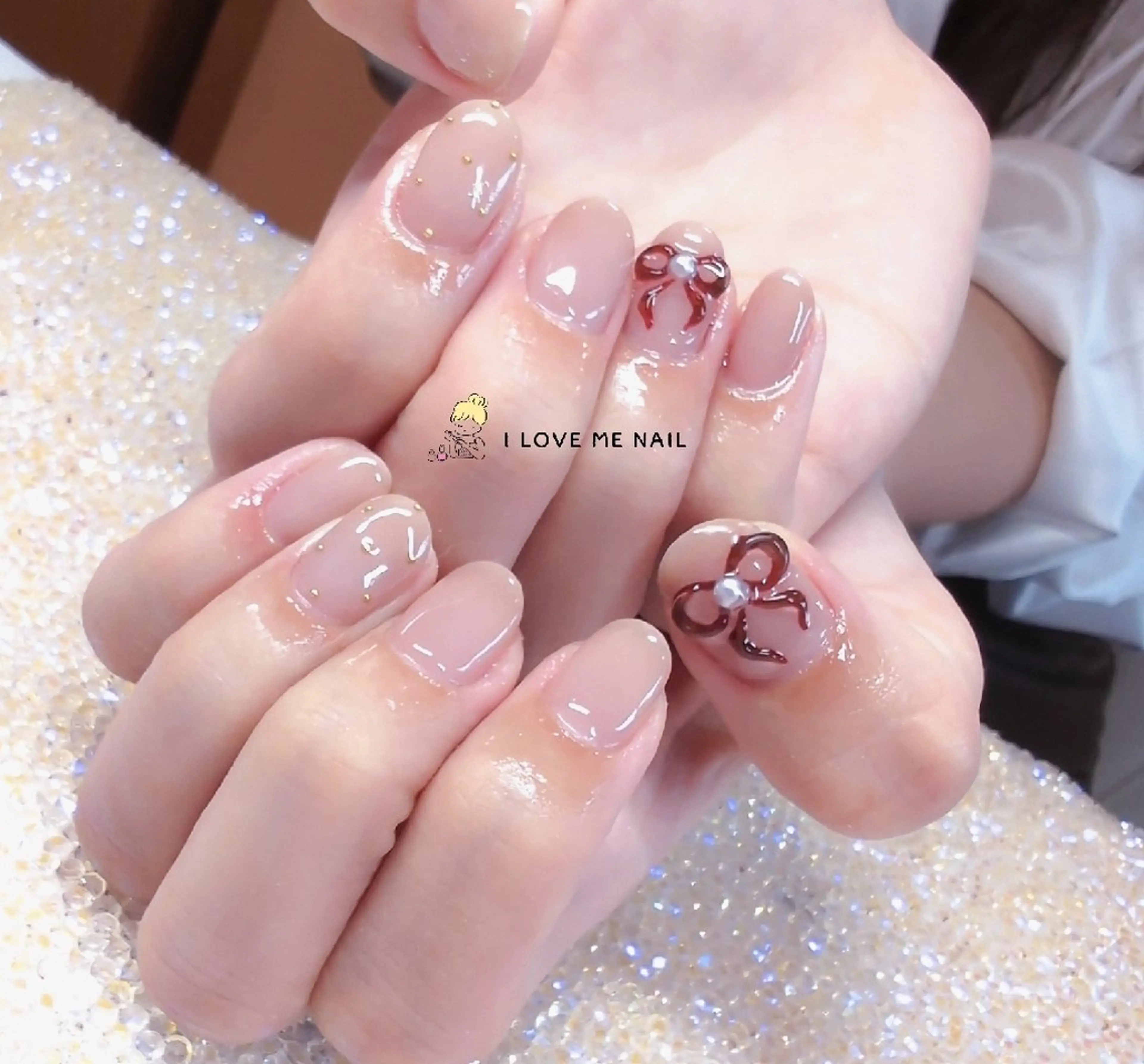 ネイル 長さ出し ハート 韓国ネイル マグネットネイル ニュアンスネイル ハンドネイル I LOVE ME NAIL.。.:*♡のネイルデザイン
