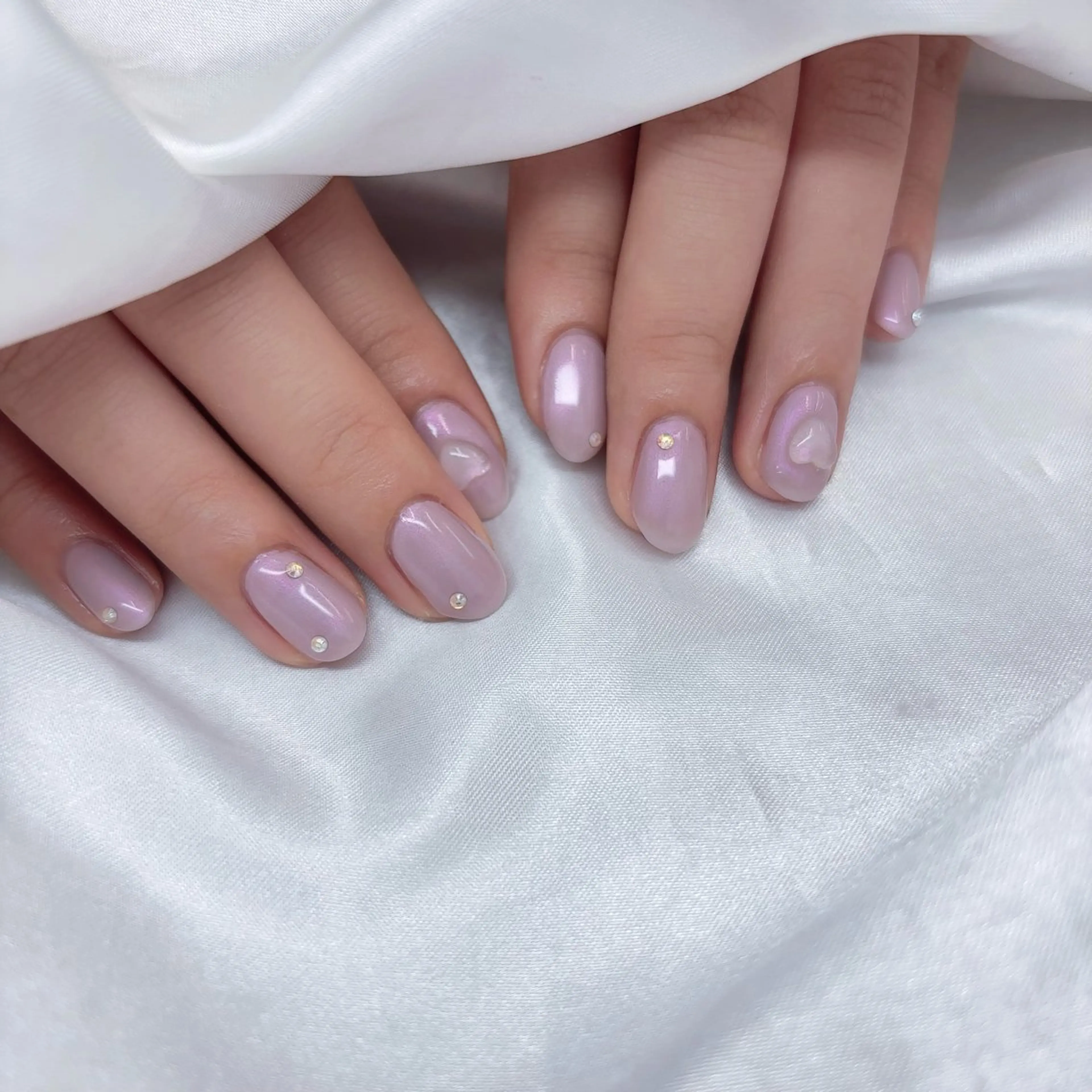 ネイル オーロラネイル ワンカラーネイル ハンドネイル 京橋/ Lance nail Minaのネイルデザイン