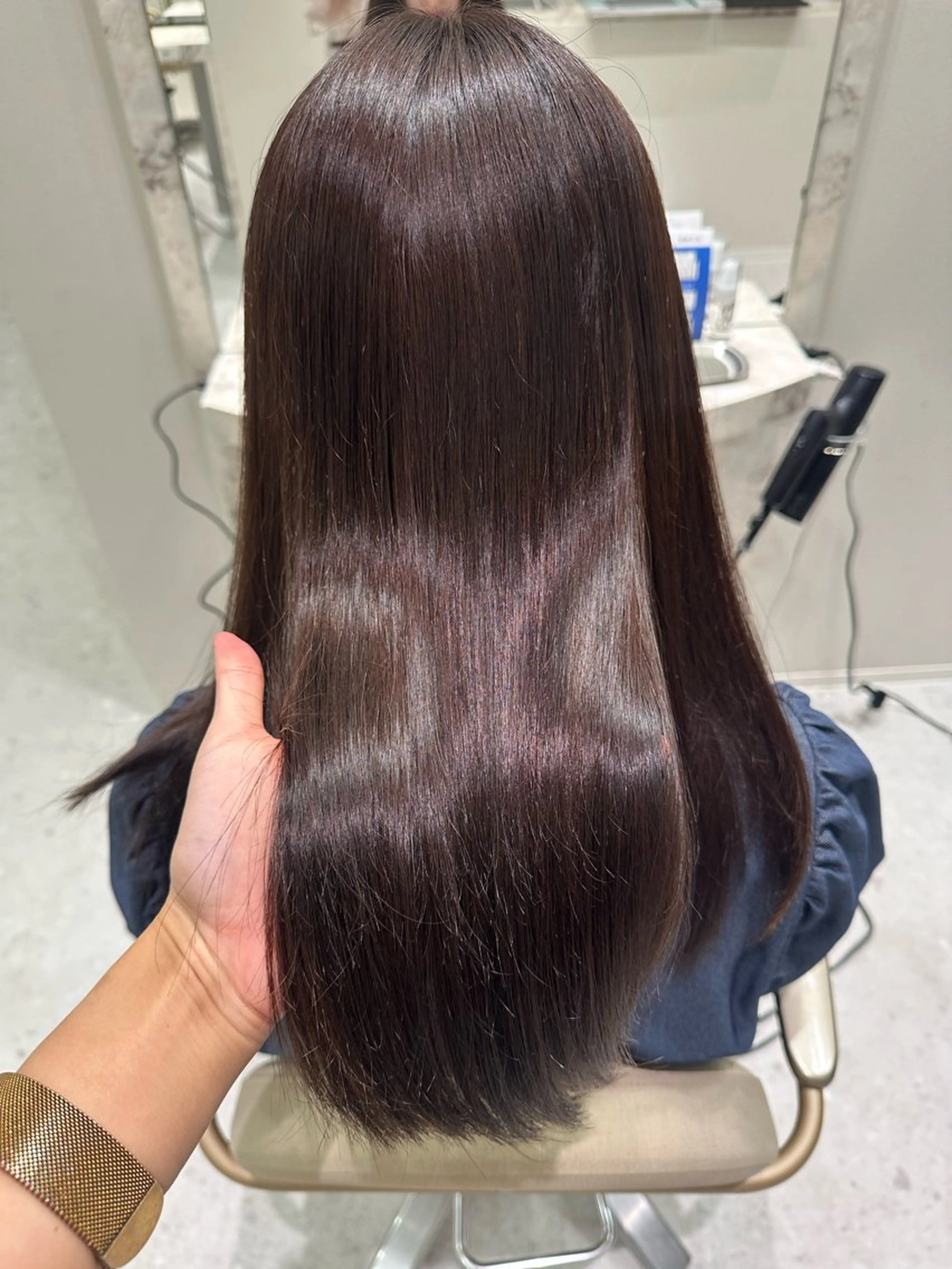 ロング カラー カット ヘアカラー トリートメント 韓国レイヤー✨ yasuko銀座のヘアスタイル