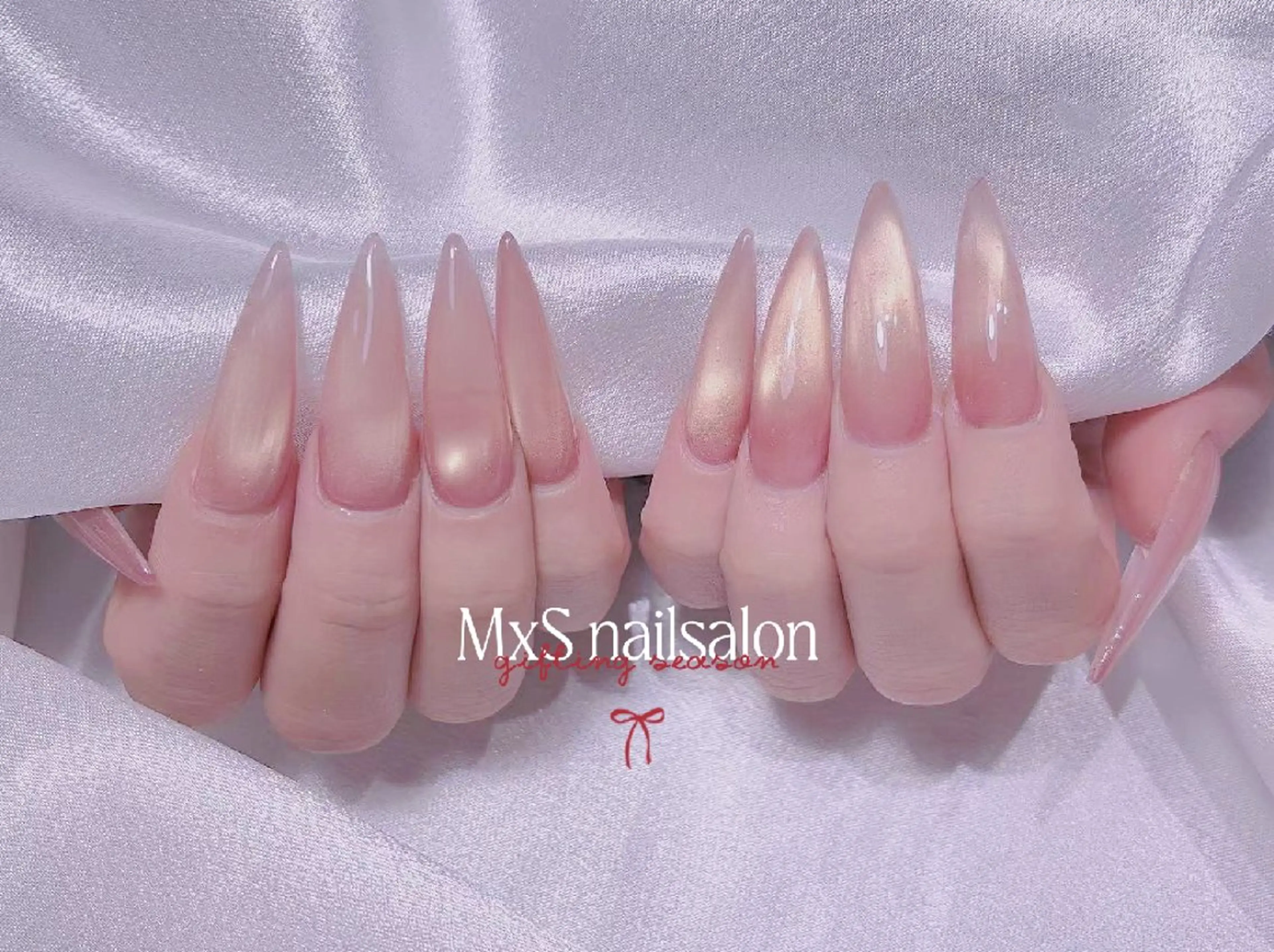 ネイル ジェルネイル 韓国ネイル マグネットネイル パラジェル バレンタイン ハンドネイル ハンドケア MxS Nail(長さだし/フィルイン/マグネット/韓国ネイル/ワンホンネイル/ワンカラー)所属・MxS リィリィのネイルデザイン