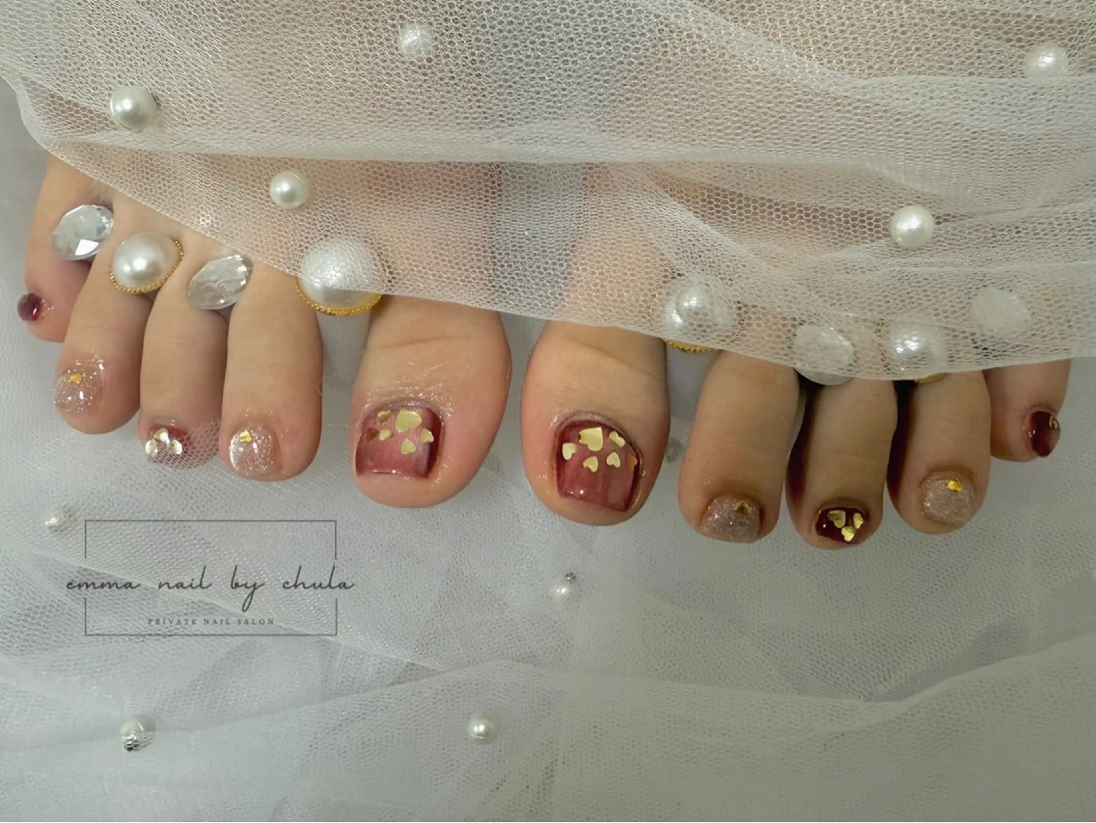 ネイル フットネイル ëmma nail_ by chulaのネイルデザイン