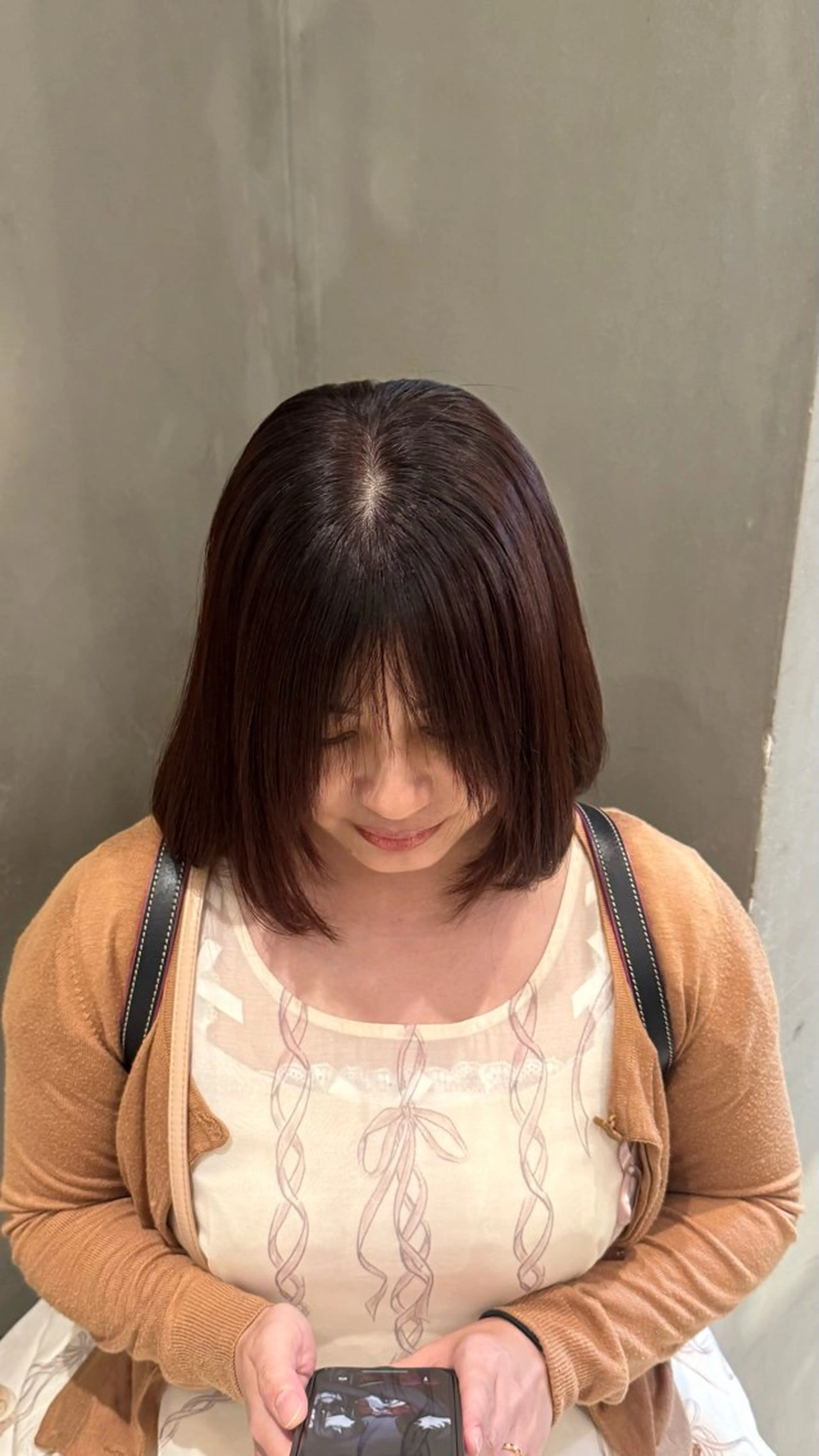 ミディアム ヘアカラー 渋谷/切りっぱなし レイヤー/ブリーチのヘアスタイル