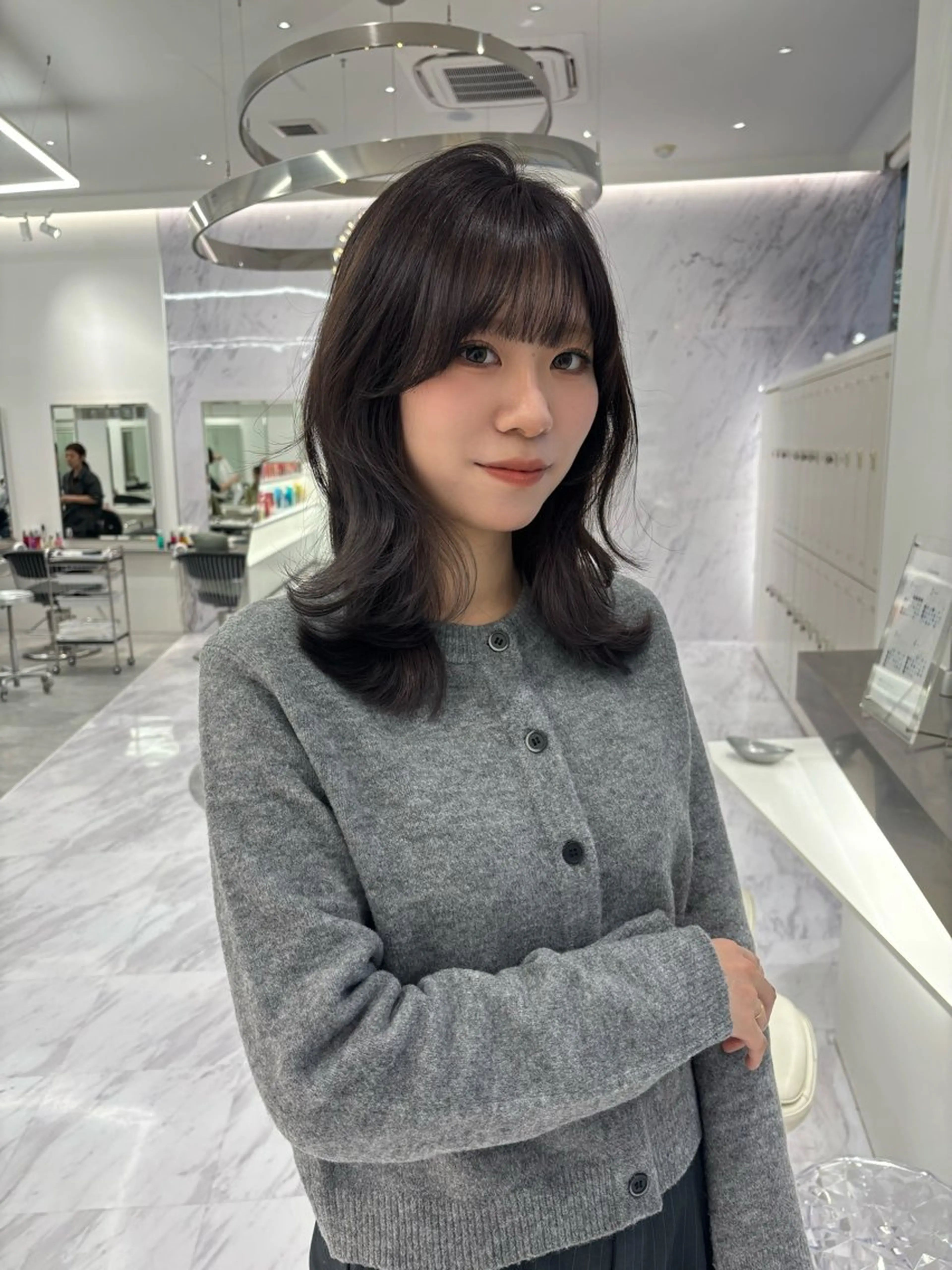 セミロング カット ヘアカラー トリートメント ParveMix 🪽鳥取彩花のヘアスタイル