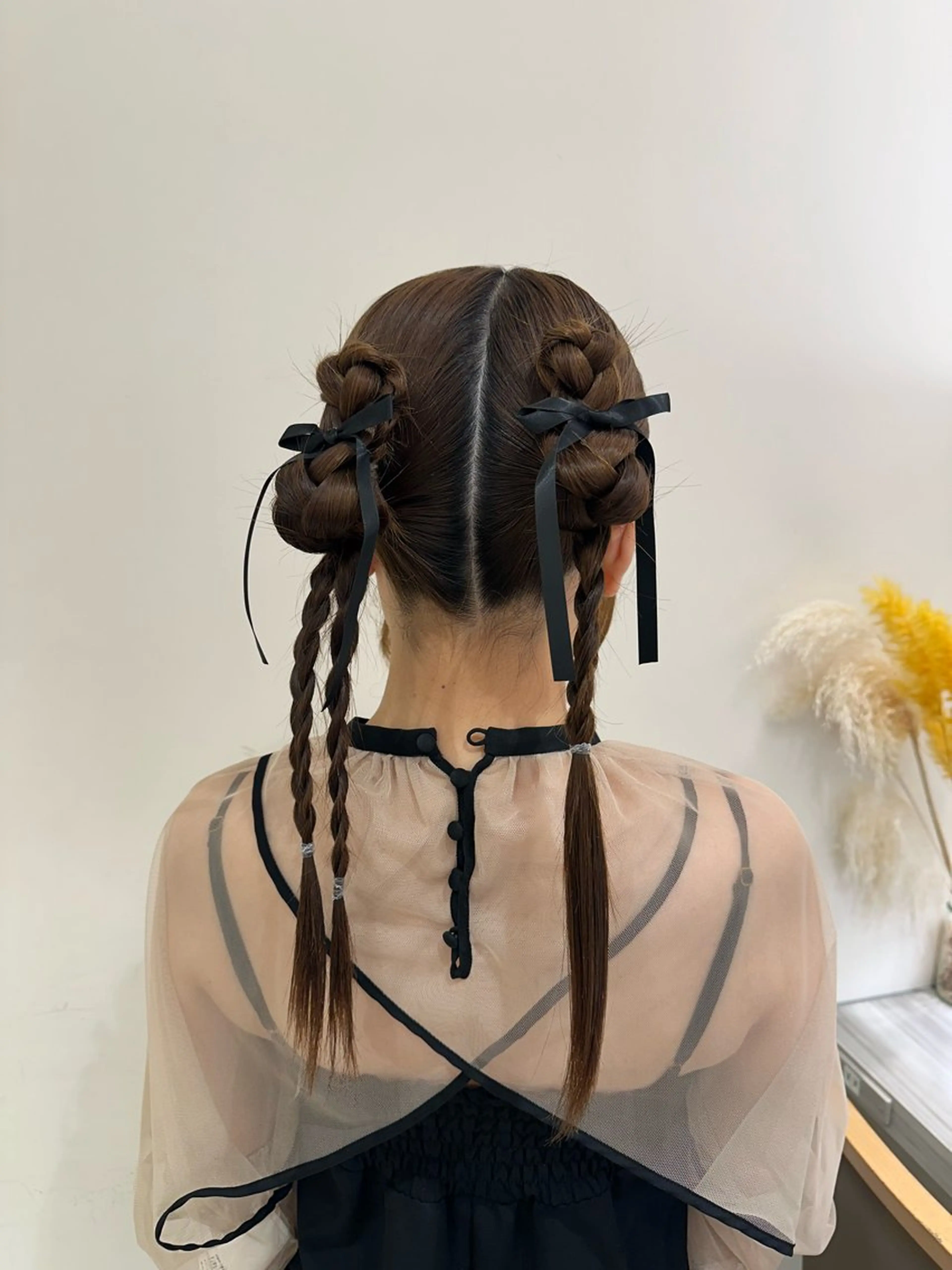 ロング カラー ヘアアレンジ タイトボブ個性派カラ ーAKANEのヘアスタイル