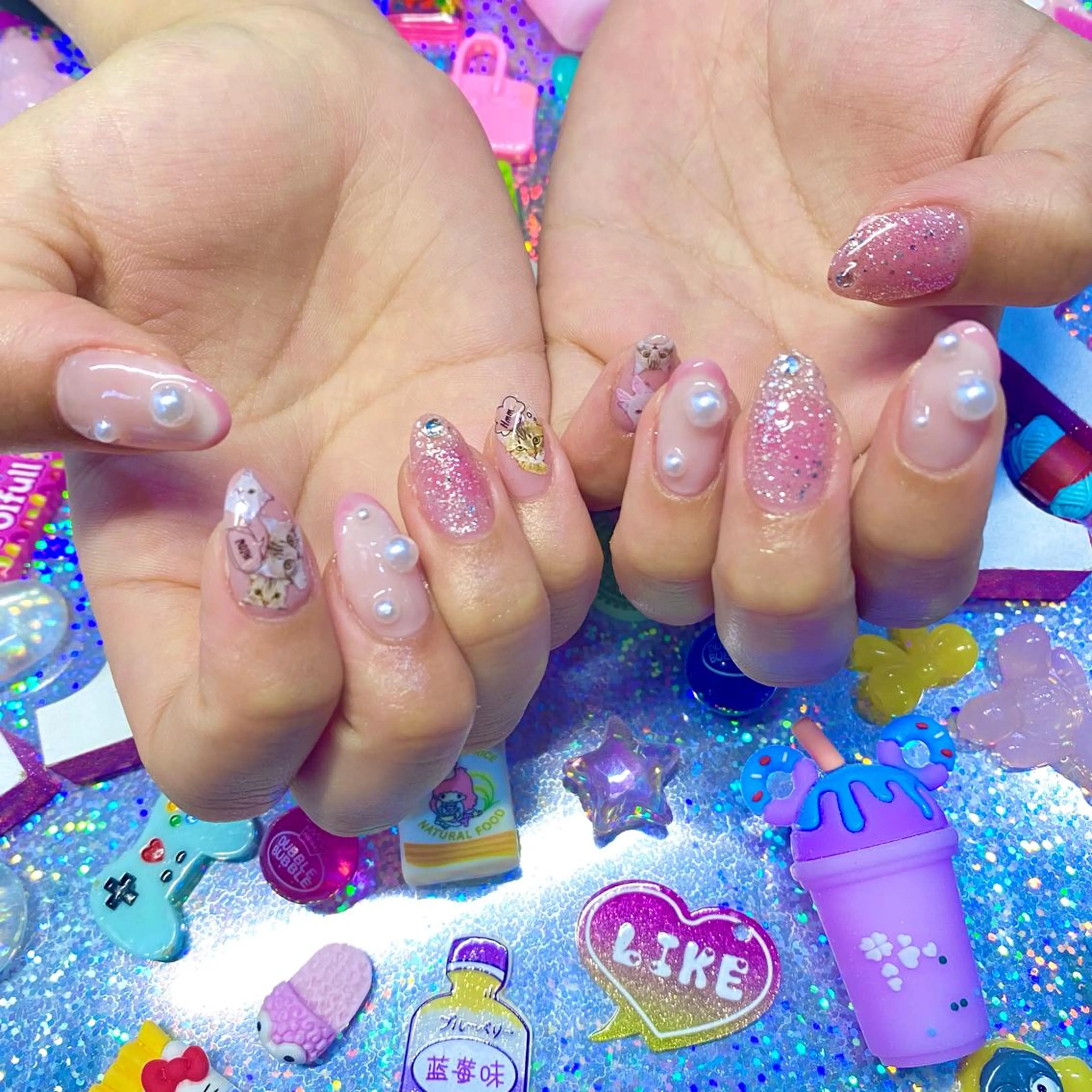 ネイル アートネイル クリアネイル ジェルネイル ニュアンスネイル オフィスネイル 8appy YUKITIN.Bのネイルデザイン