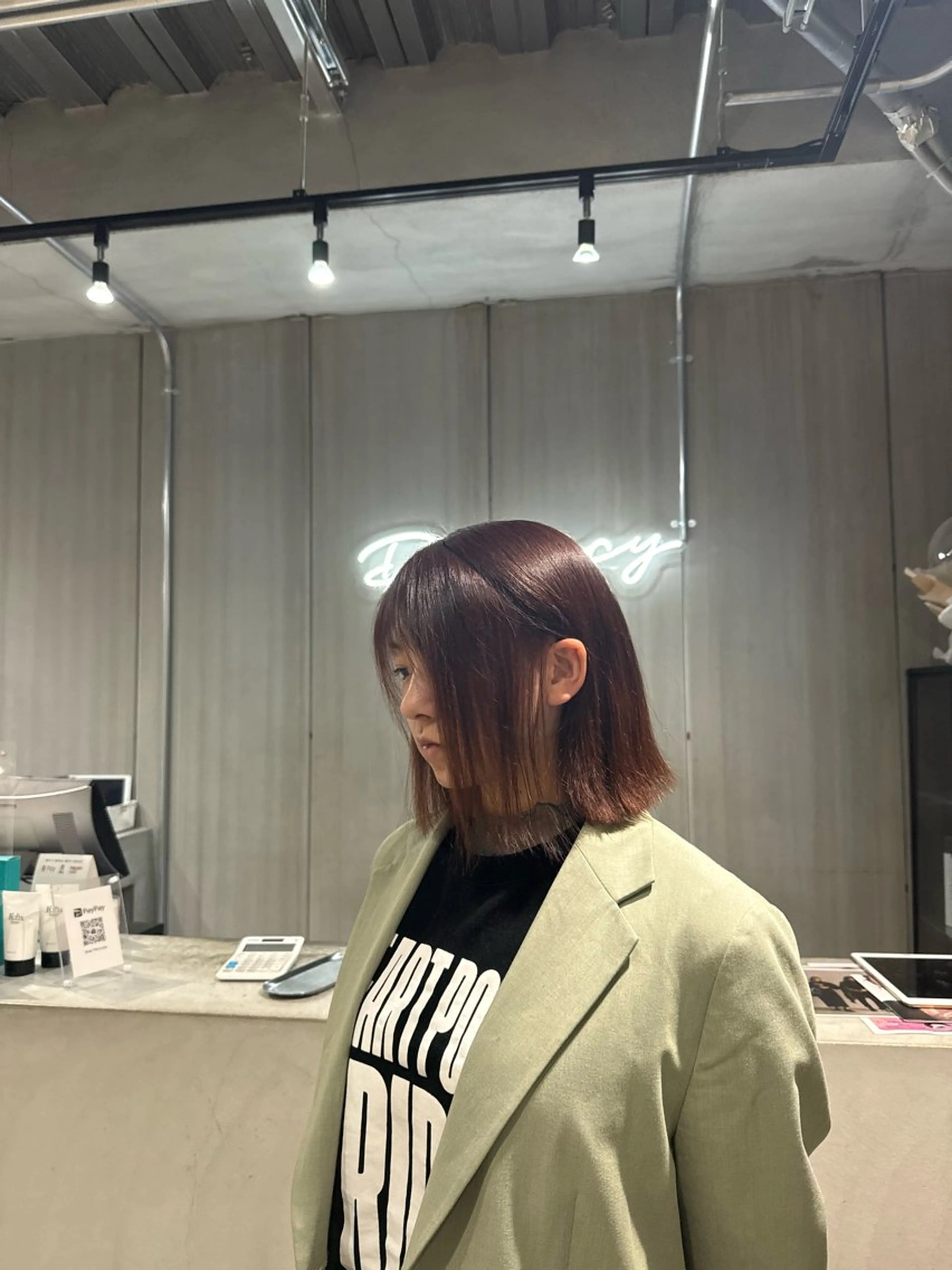 ミディアム カラー 外ハネヘア カット 小倉/髪質改善 /カラー/五郡 陽菜のヘアスタイル