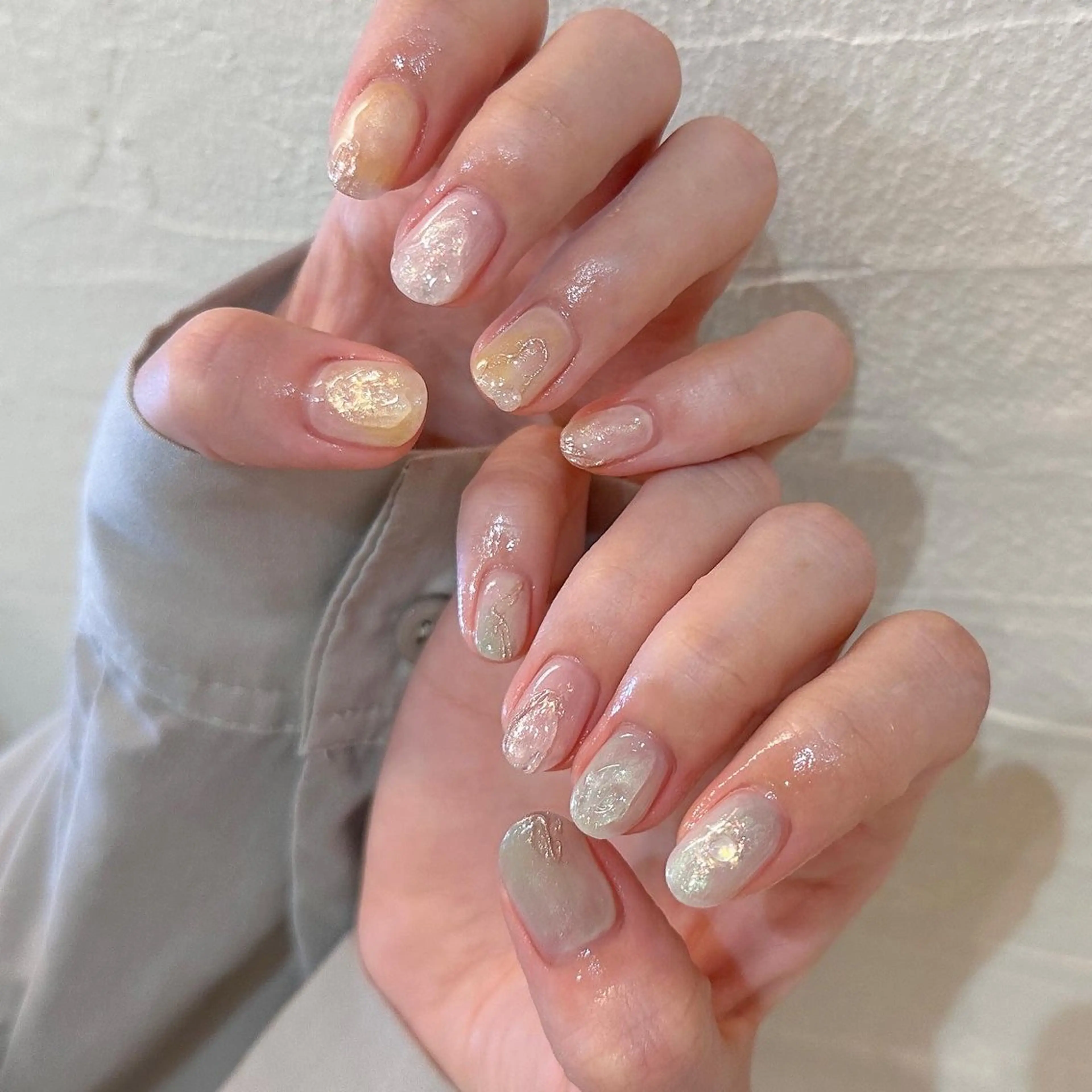 ネイル 𝕄𝕚𝕪𝕦🤍 自由が丘⌇パラジェルのネイルデザイン