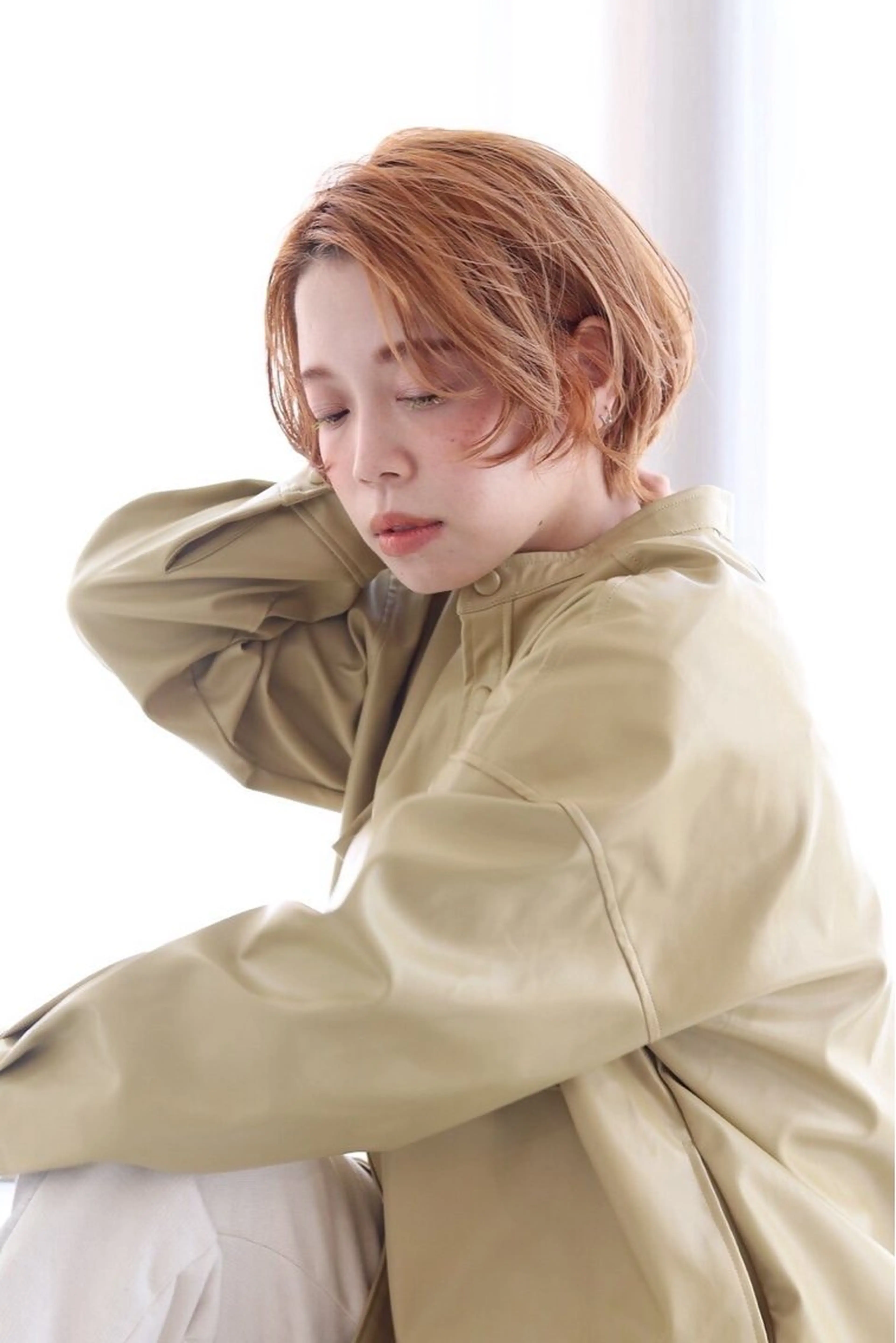 ショート カラー 縮毛矯正 ヘアカラー beauty&free HACHI所属・山本優音 /✨透明感カラー✨のヘアスタイル