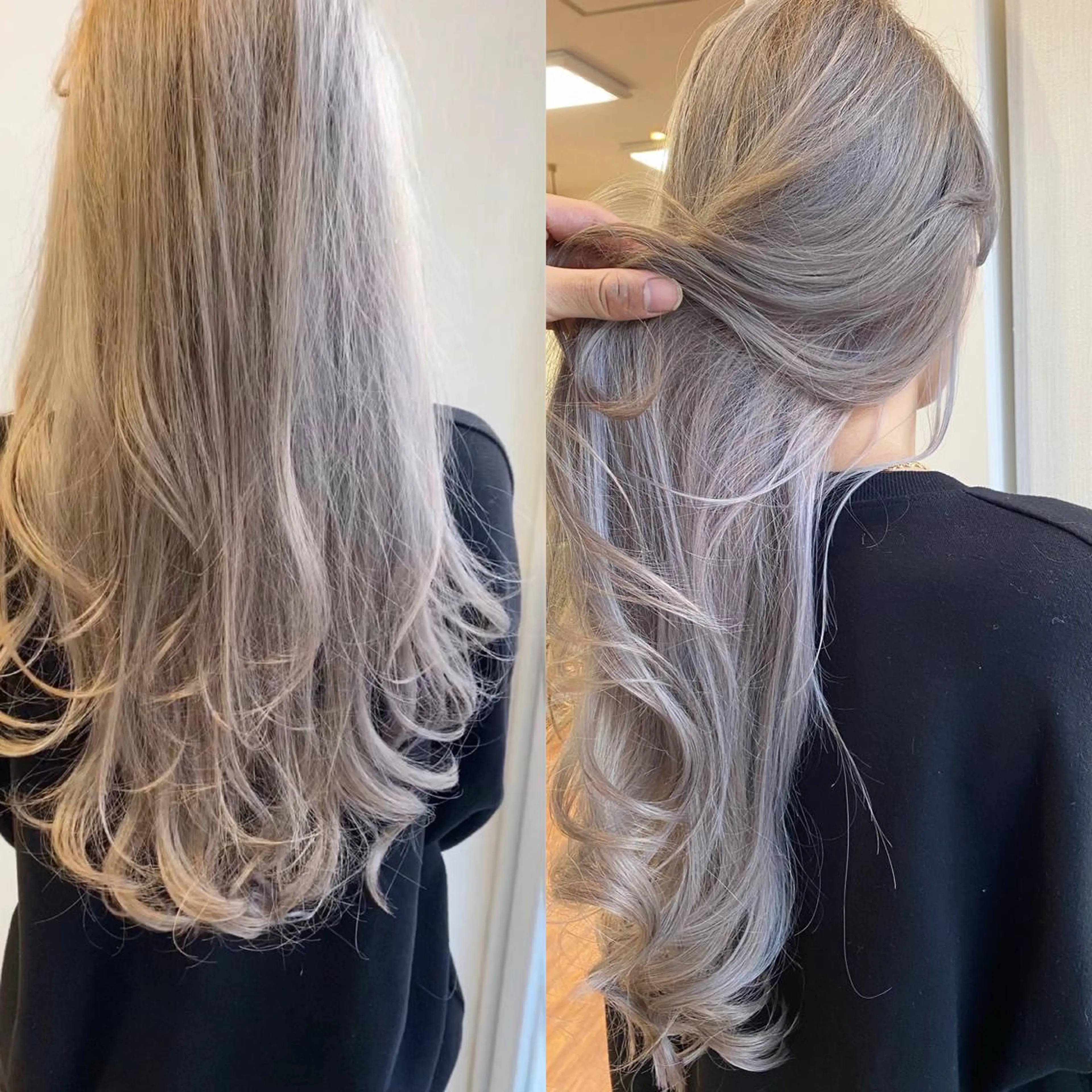 ロング カラー yosuke 梅田/バレイヤージュのヘアスタイル