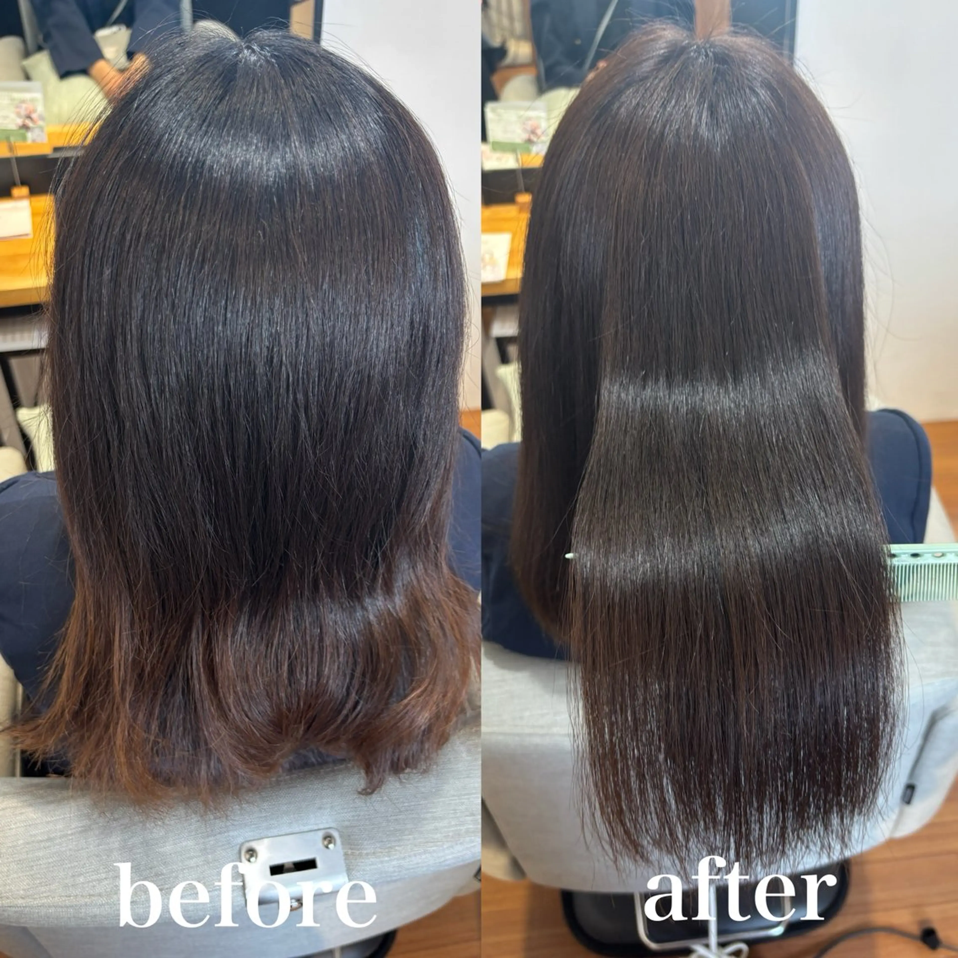 セミロング カット ヘアカラー ヘッドスパ 齋藤 奈美希のヘアスタイル