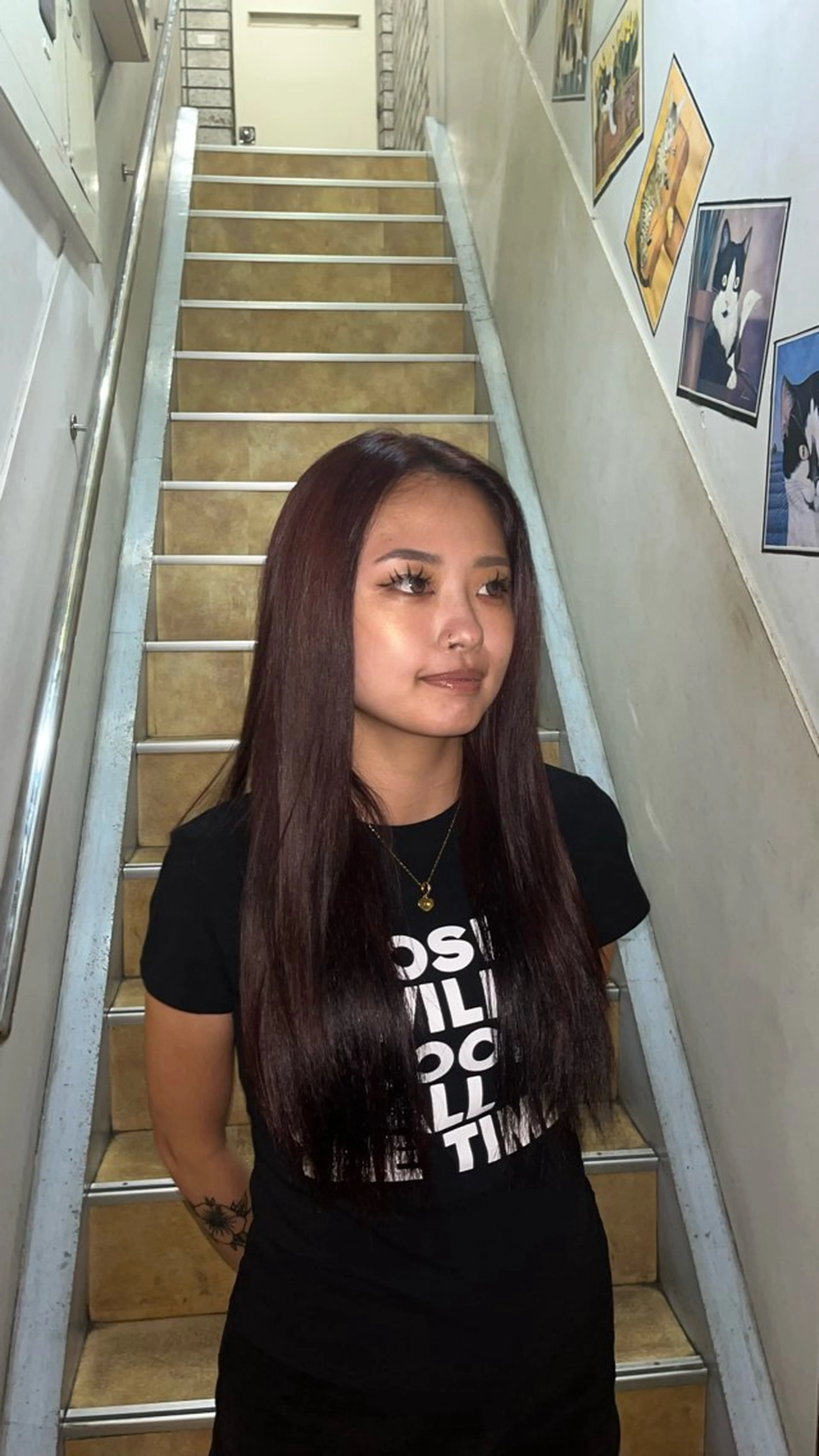 ロング ヘアカラー まほ 心斎橋美容室のヘアスタイル