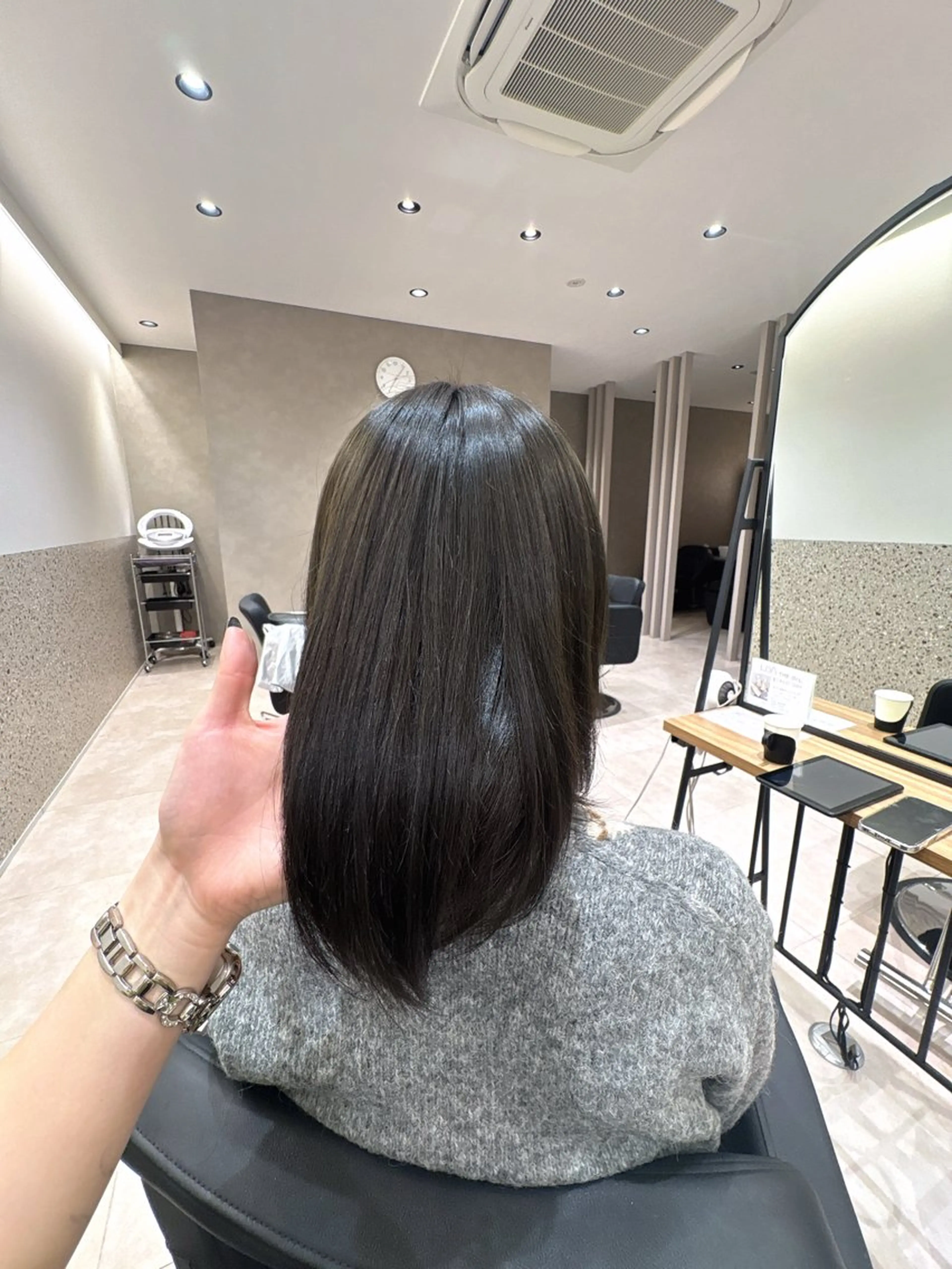 カラー オリーブカラー ヘアカラー 笹木 怜羅のヘアスタイル