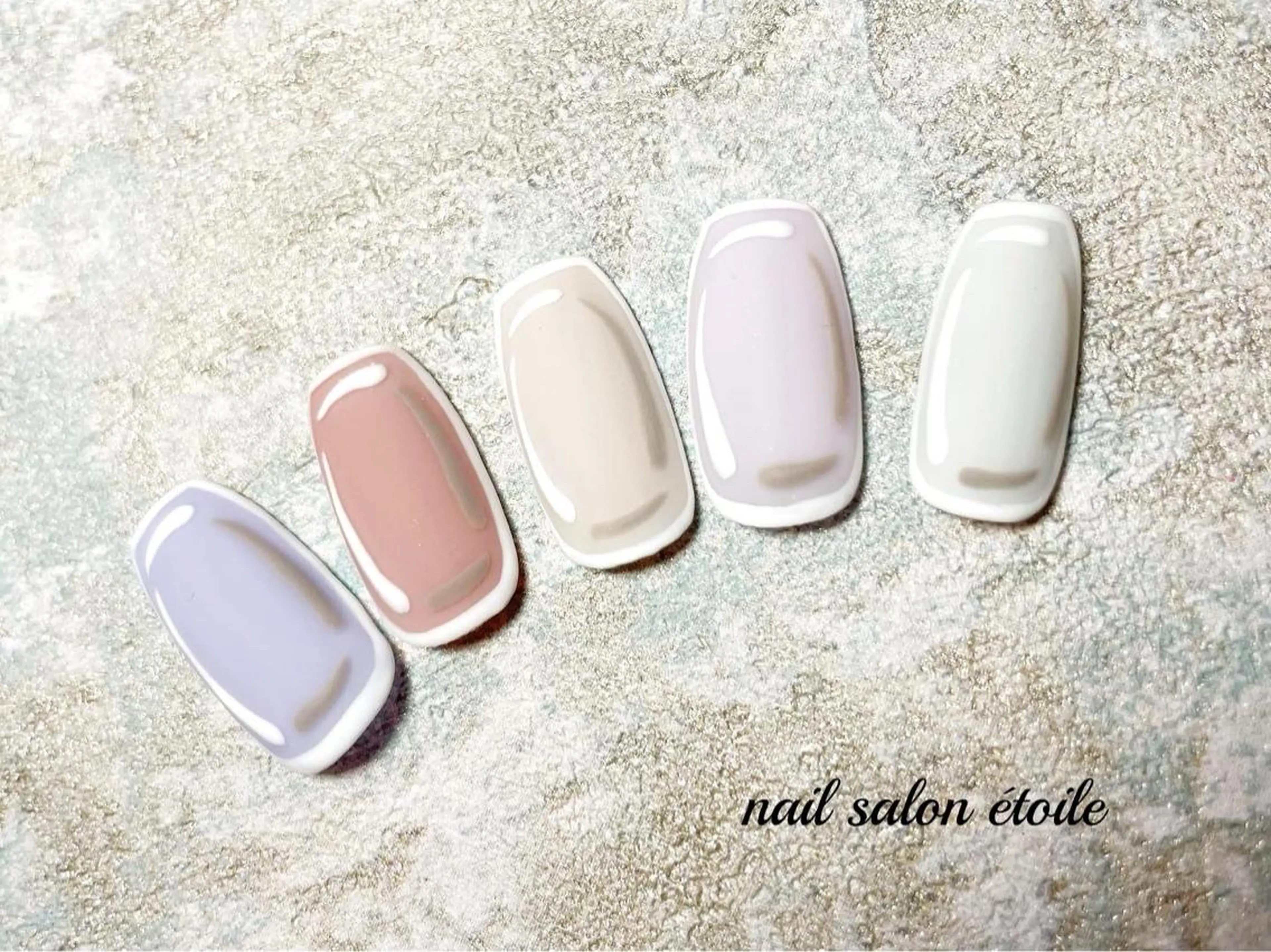 ネイル アートネイル ジェルネイル ホワイト ハンドネイル nail salon étoileのネイルデザイン