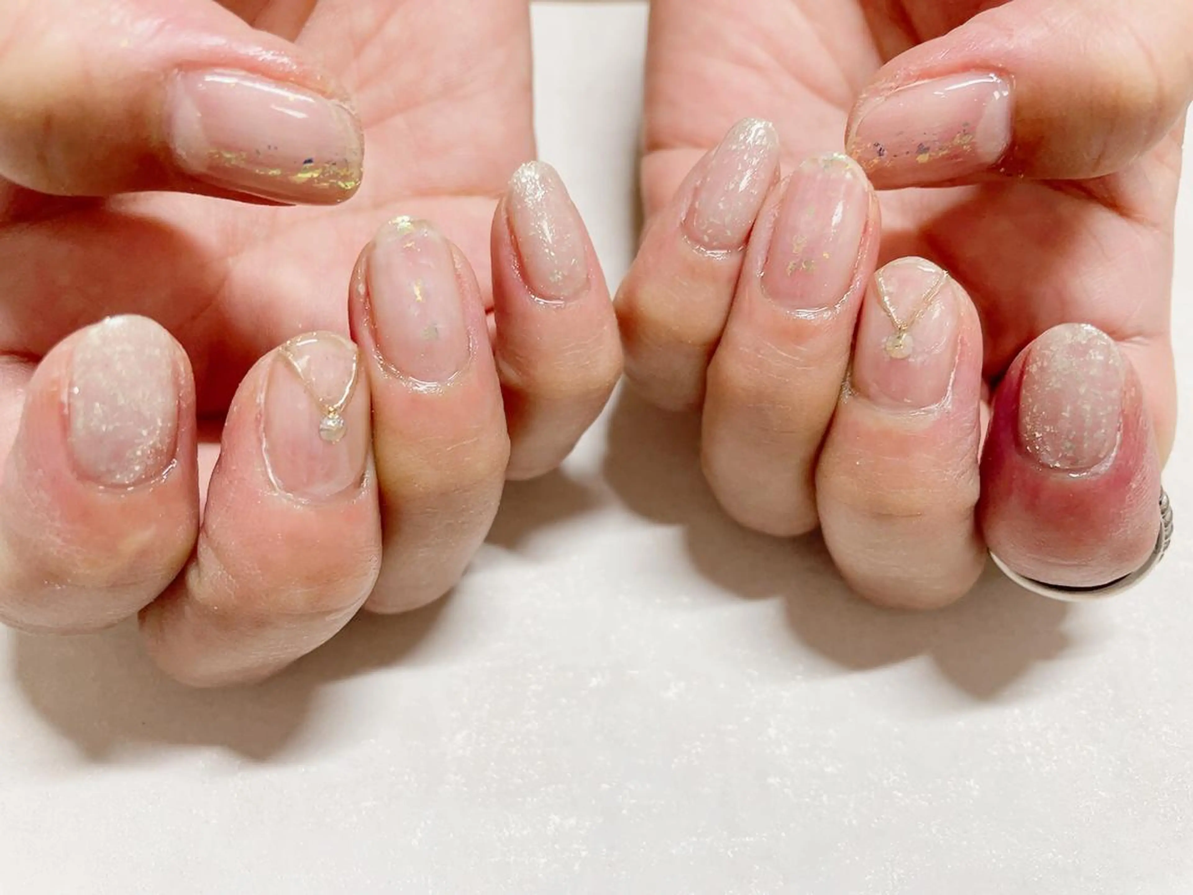 ネイル オーロラネイル フラワーネイル フットネイル フレンチネイル ジェルネイル Mogu nail 二子玉川のネイルデザイン