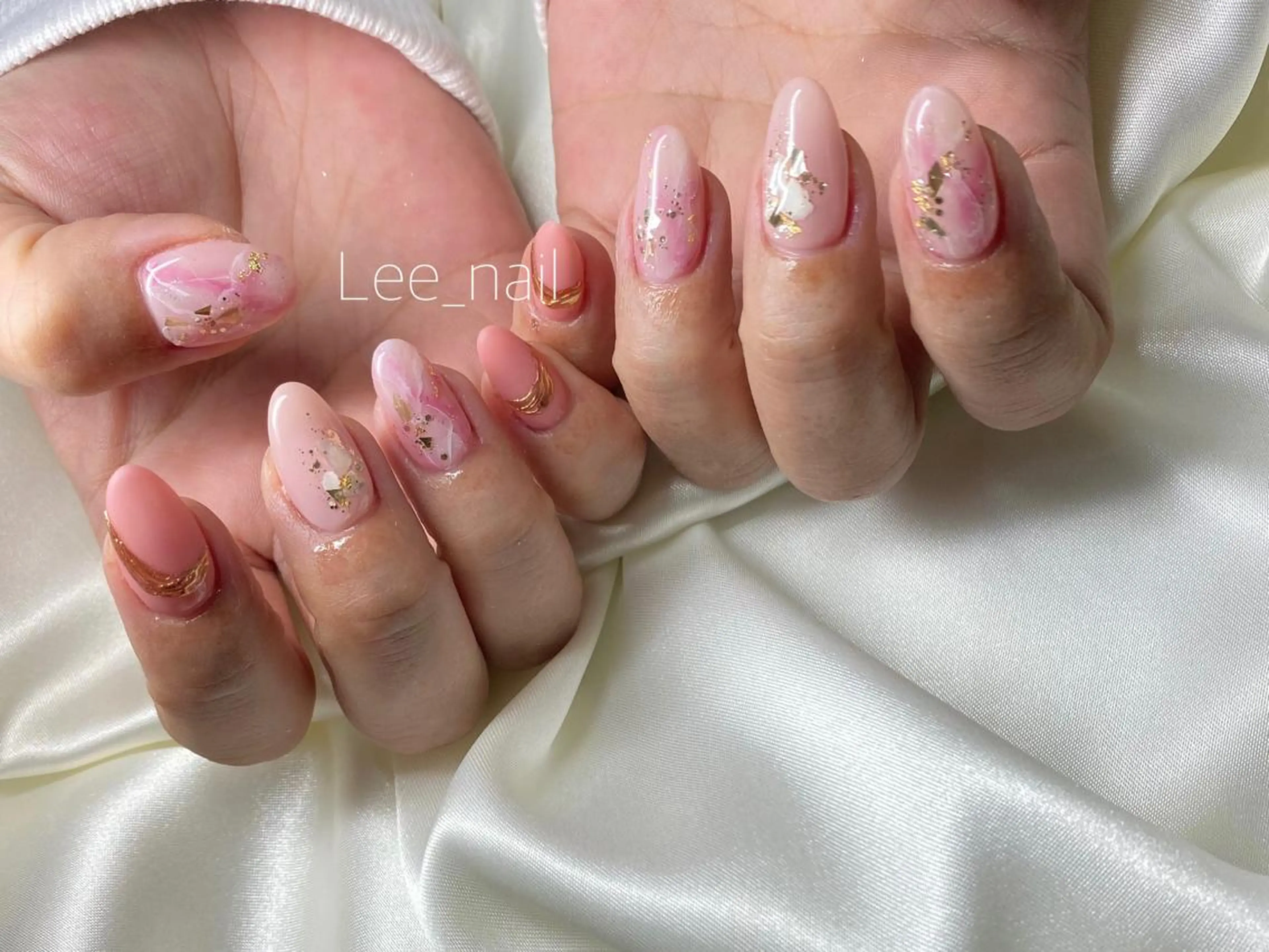 ネイル ピンク ハンドネイル Lee_ nailのネイルデザイン