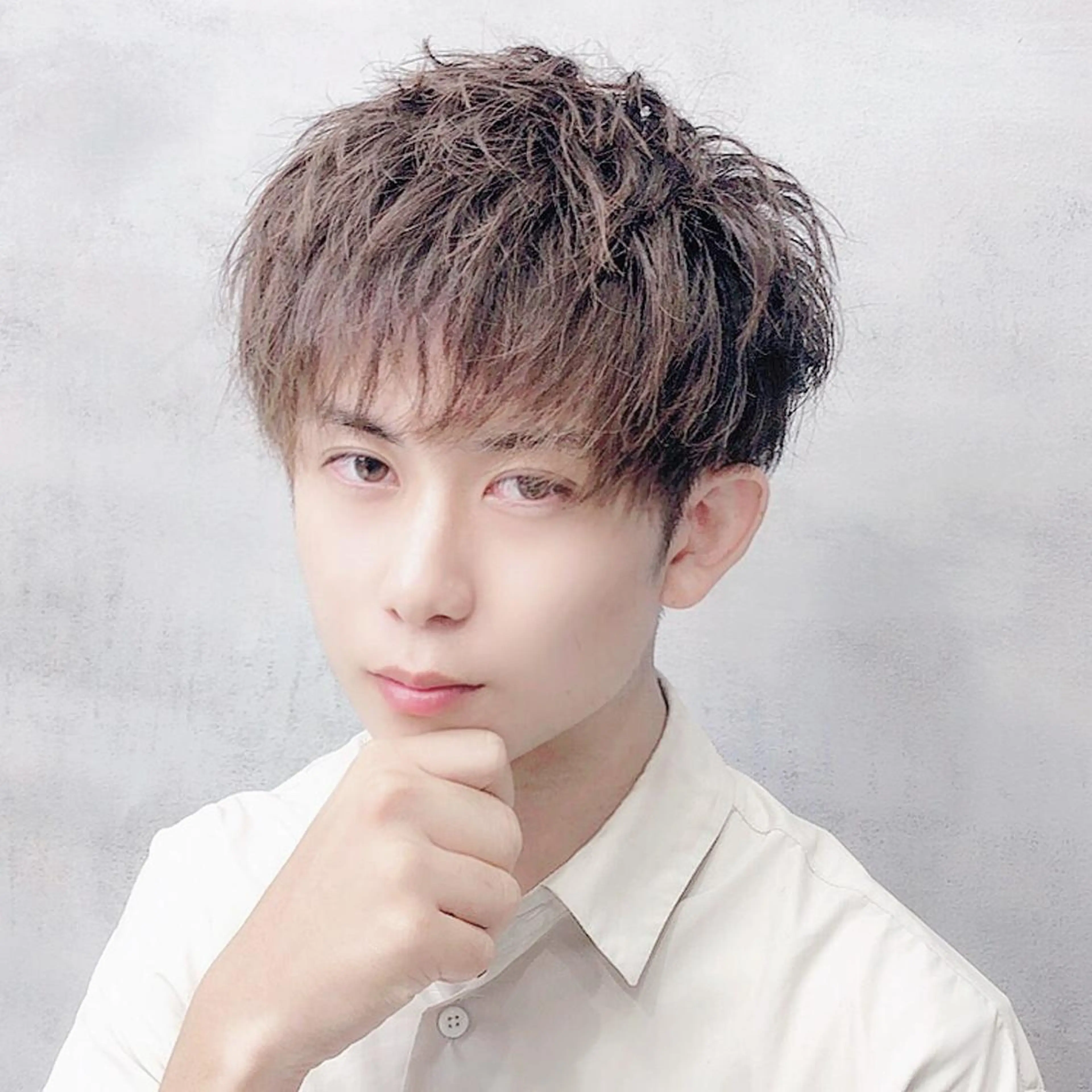 ショート カラー メンズ ［銀座］淡色 ラベンダー🫧大村のヘアスタイル