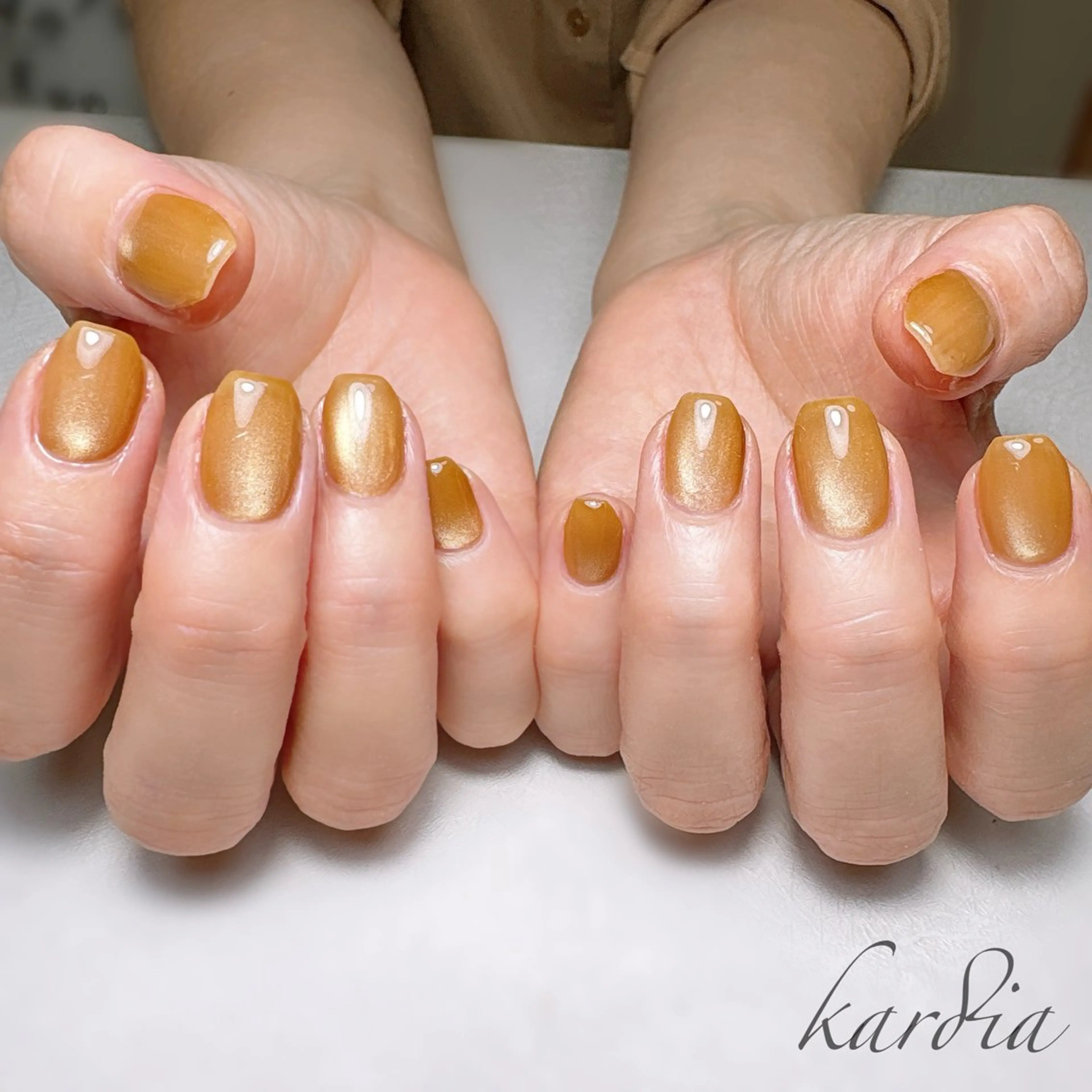 ネイル ハンドネイル καρδιά -ｶﾙﾃﾞｨｱ-のネイルデザイン