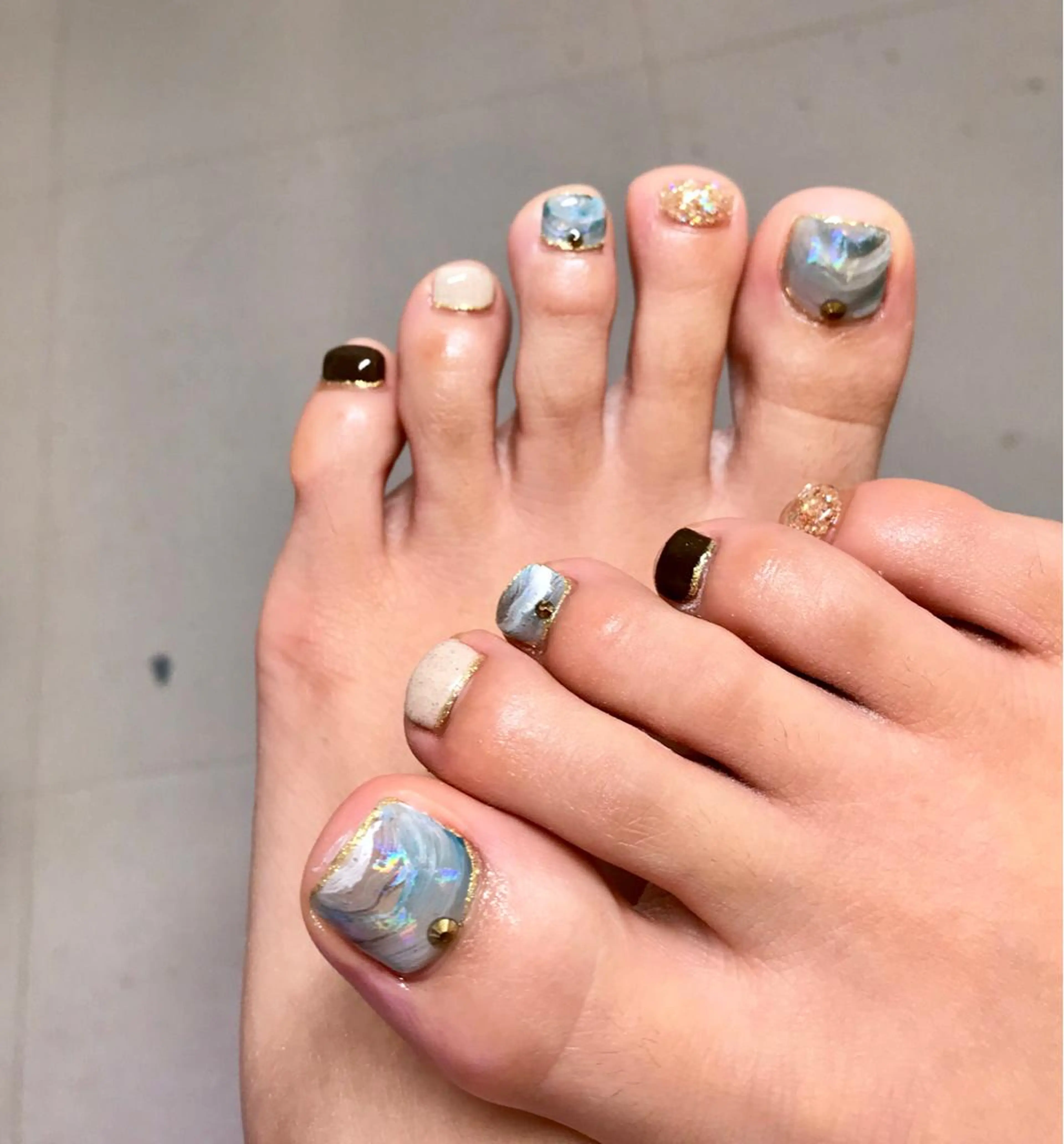 ショート ネイル マツエク・マツパ カラーマツエク ブラウン nail&eye Aoのマツエク・マツパデザイン