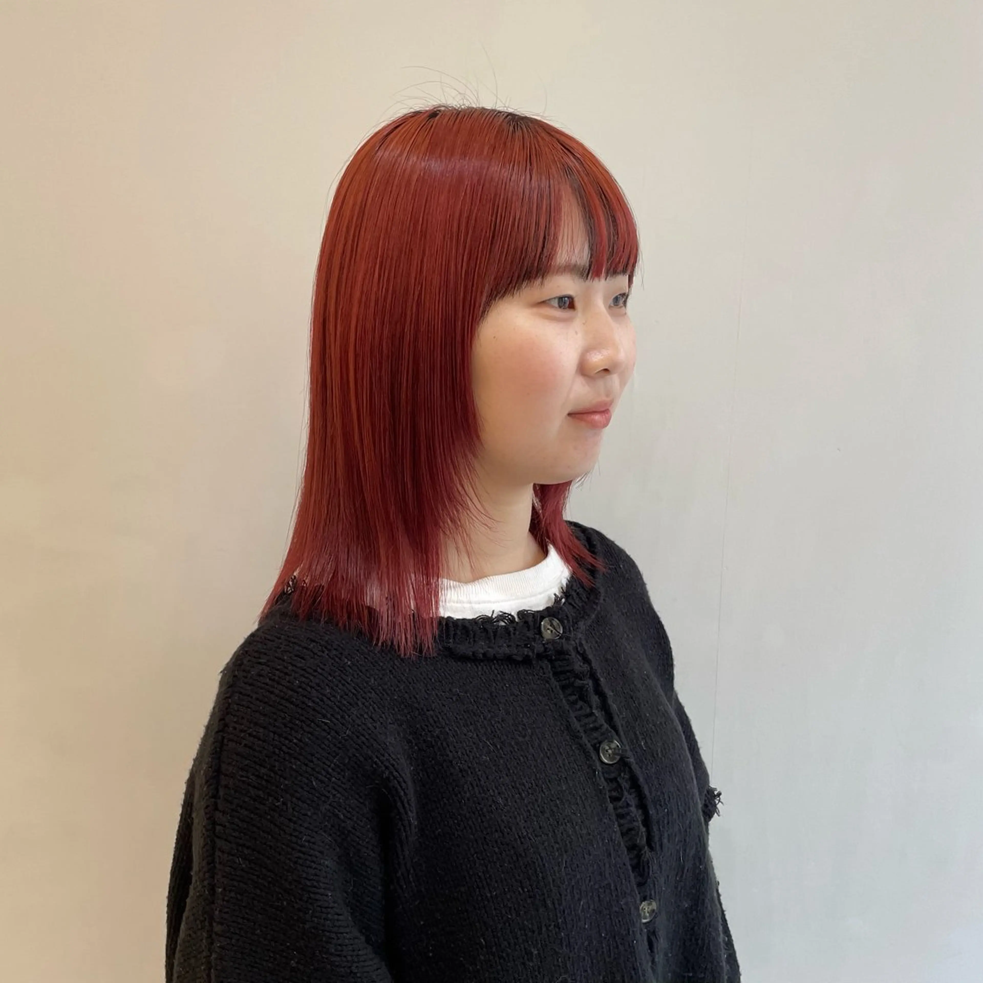 ミディアム カラー 田口 花葉のヘアスタイル