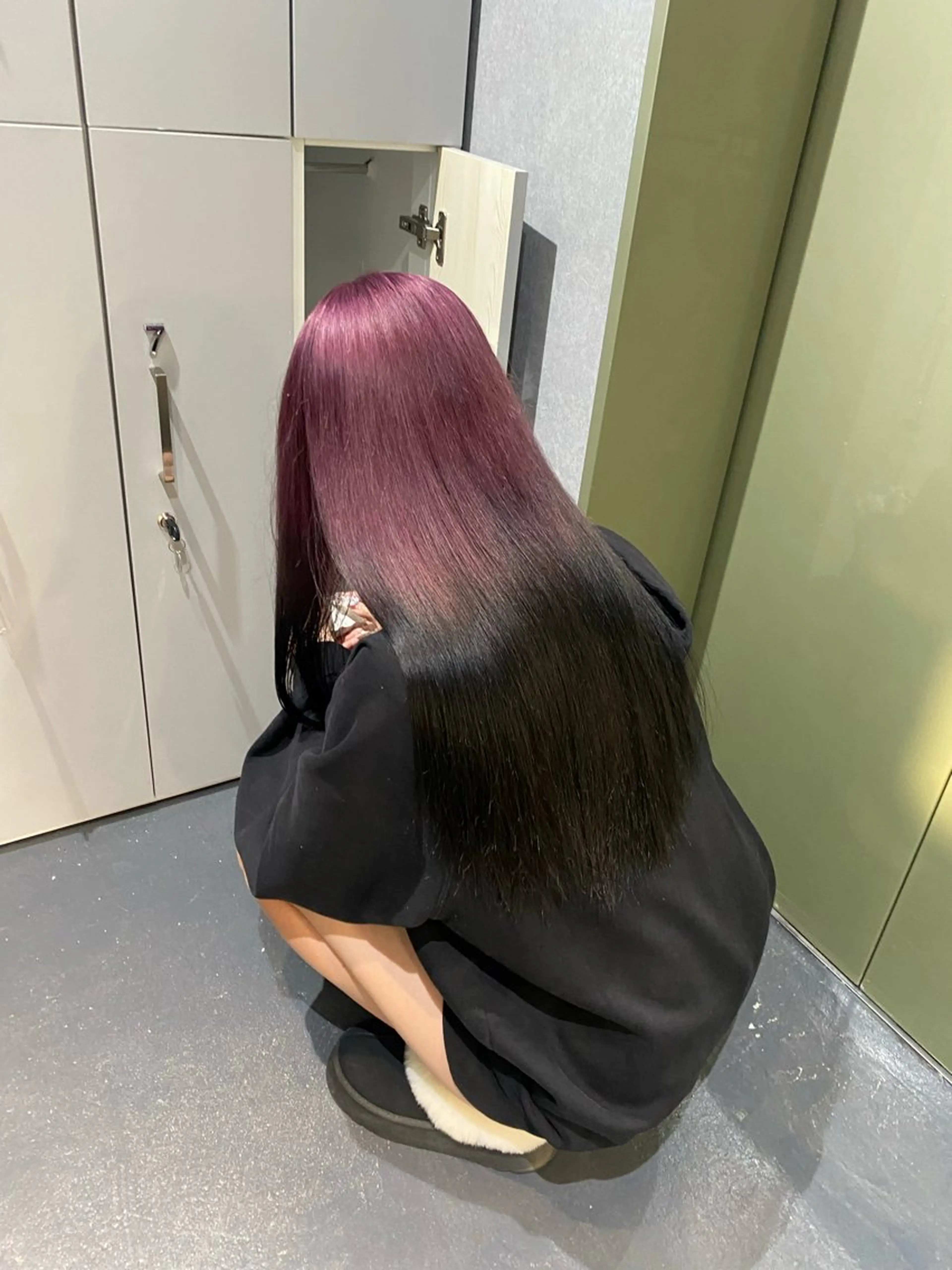 ロング カラー グラデーションカラー カット ヘアカラー トリートメント rilas博多所属・博多JYUI/ウルフ ハイトーン/デザインのヘアスタイル