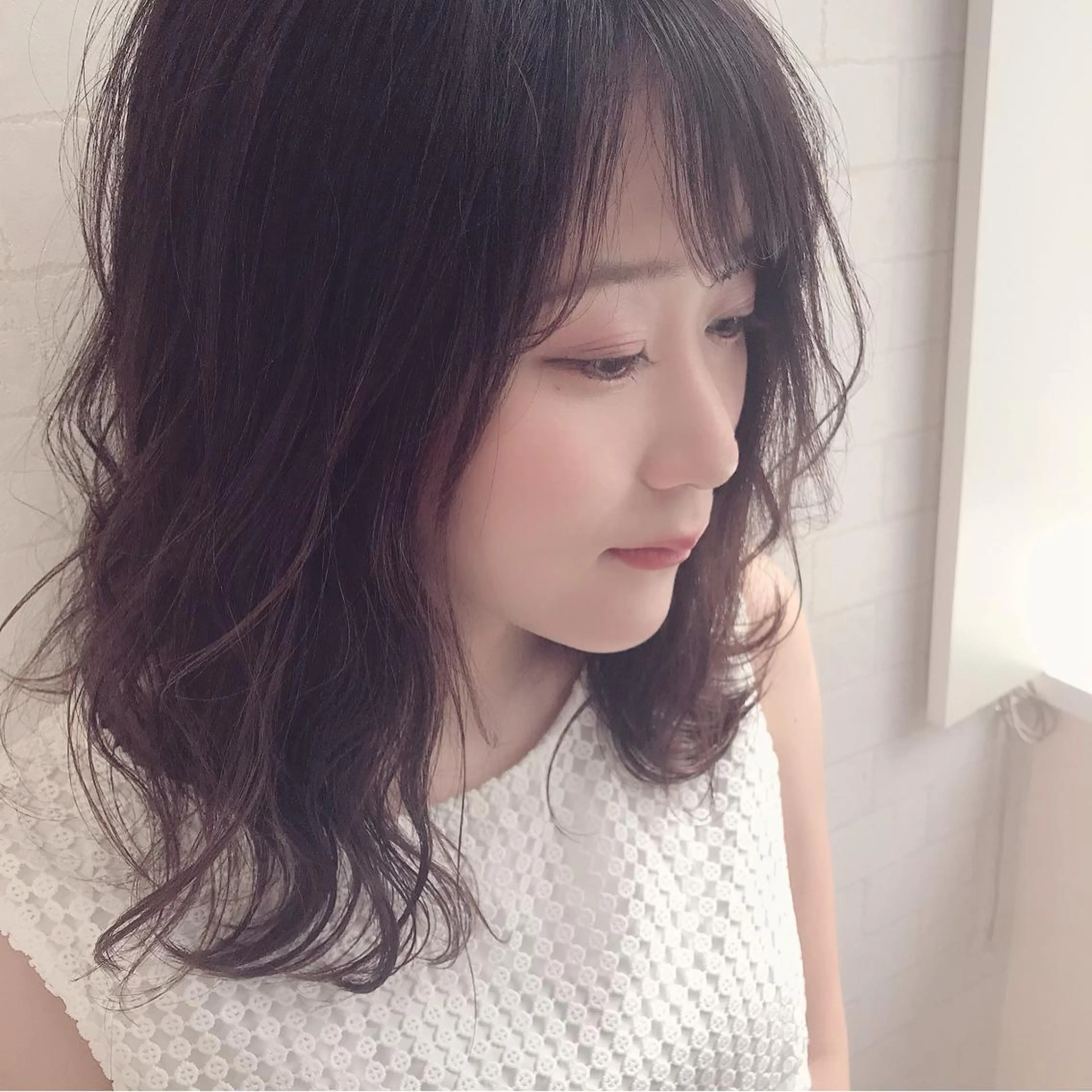 ミディアム ヘアアレンジ ツヤ髪になりたい方へ 🩷柴田知亜希のヘアスタイル