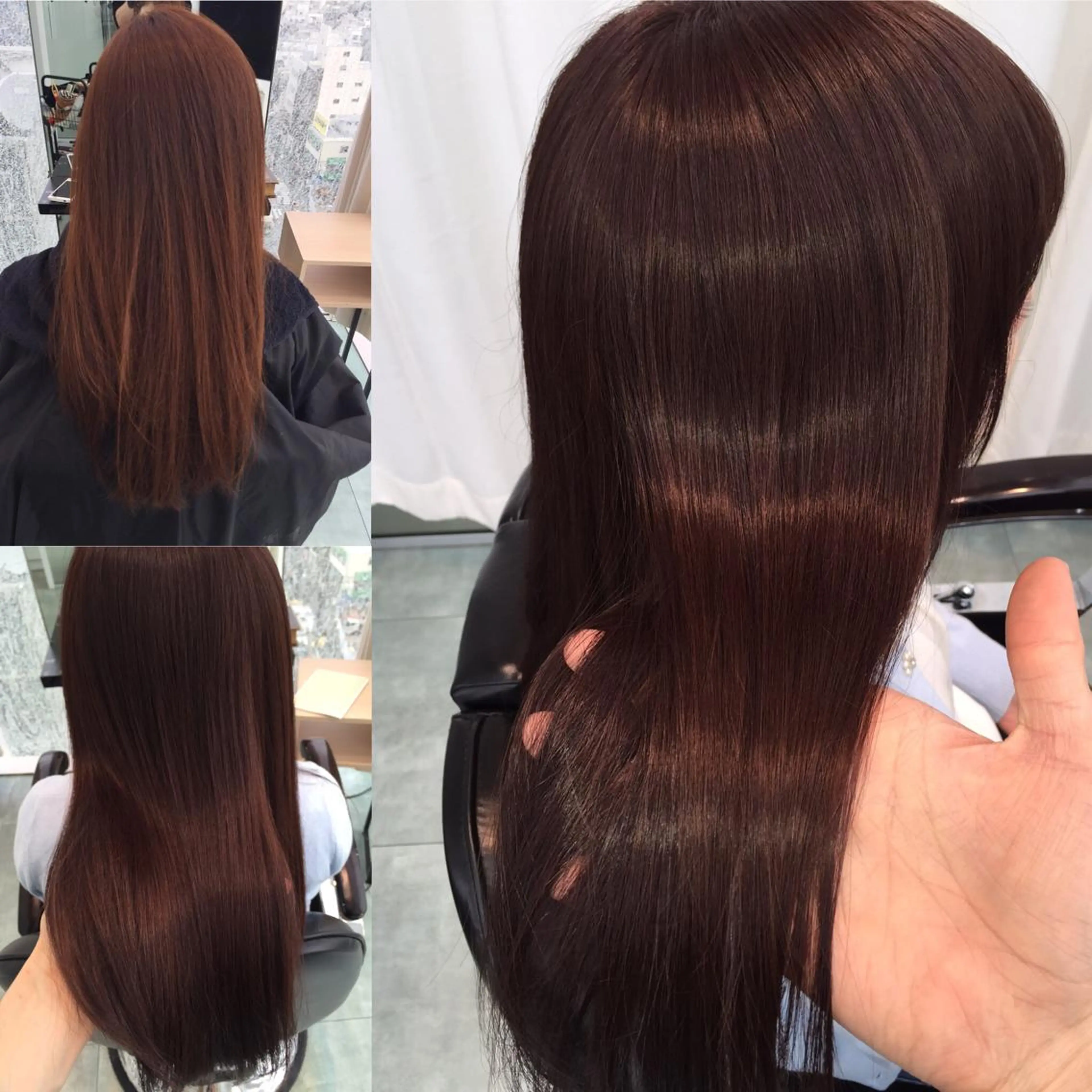 ミディアム セミロング ロング カラー イルミナカラー Re:ta KANZOのヘアスタイル