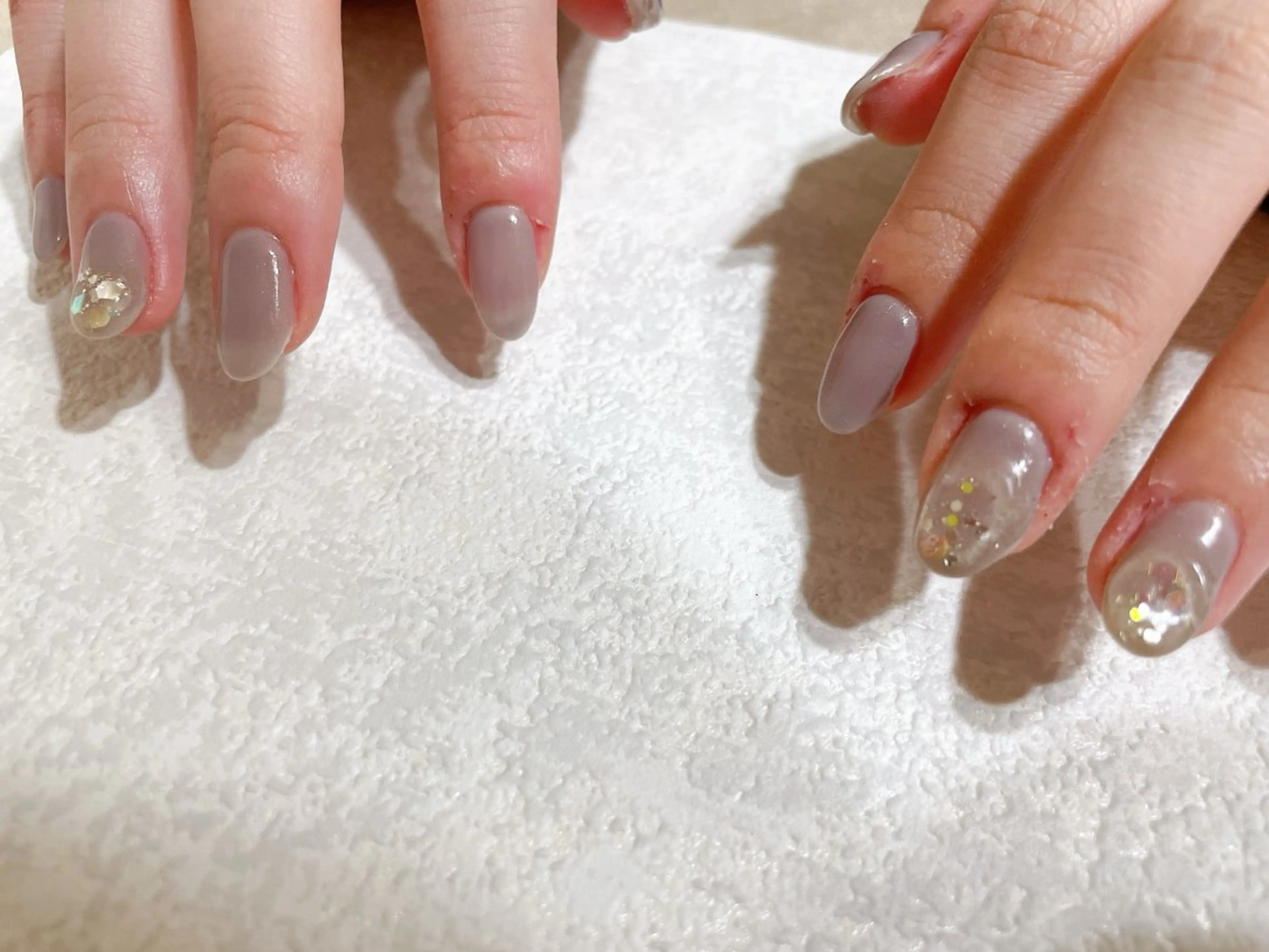 ネイル ジェルネイル 韓国ネイル パラジェル 冬ネイル ハンドネイル kikinail 溝の口のネイルデザイン