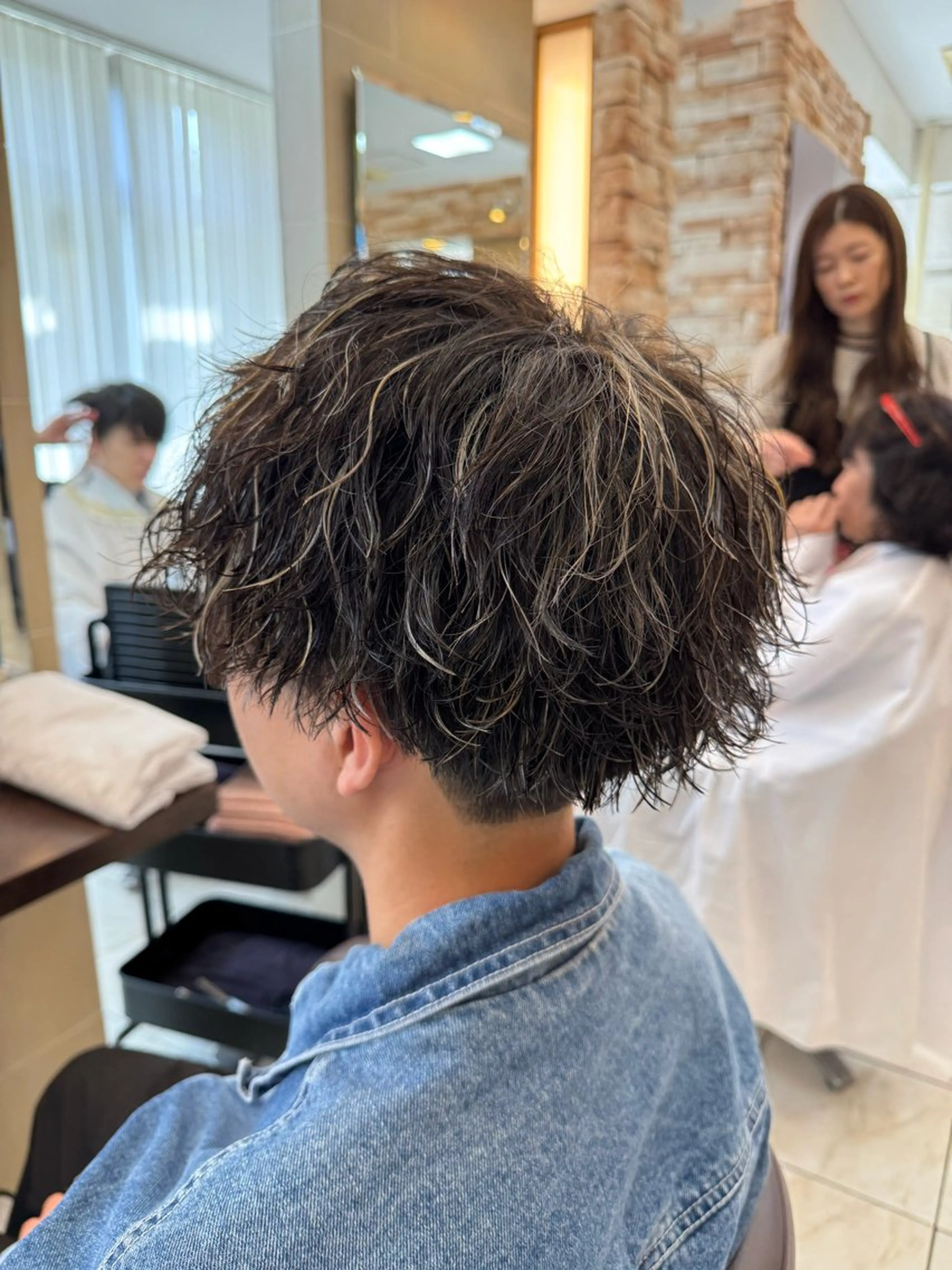 パーマ メンズ カット パーマ ⭐️透明感カラー/ パーマ⭐️宮野翔のヘアスタイル