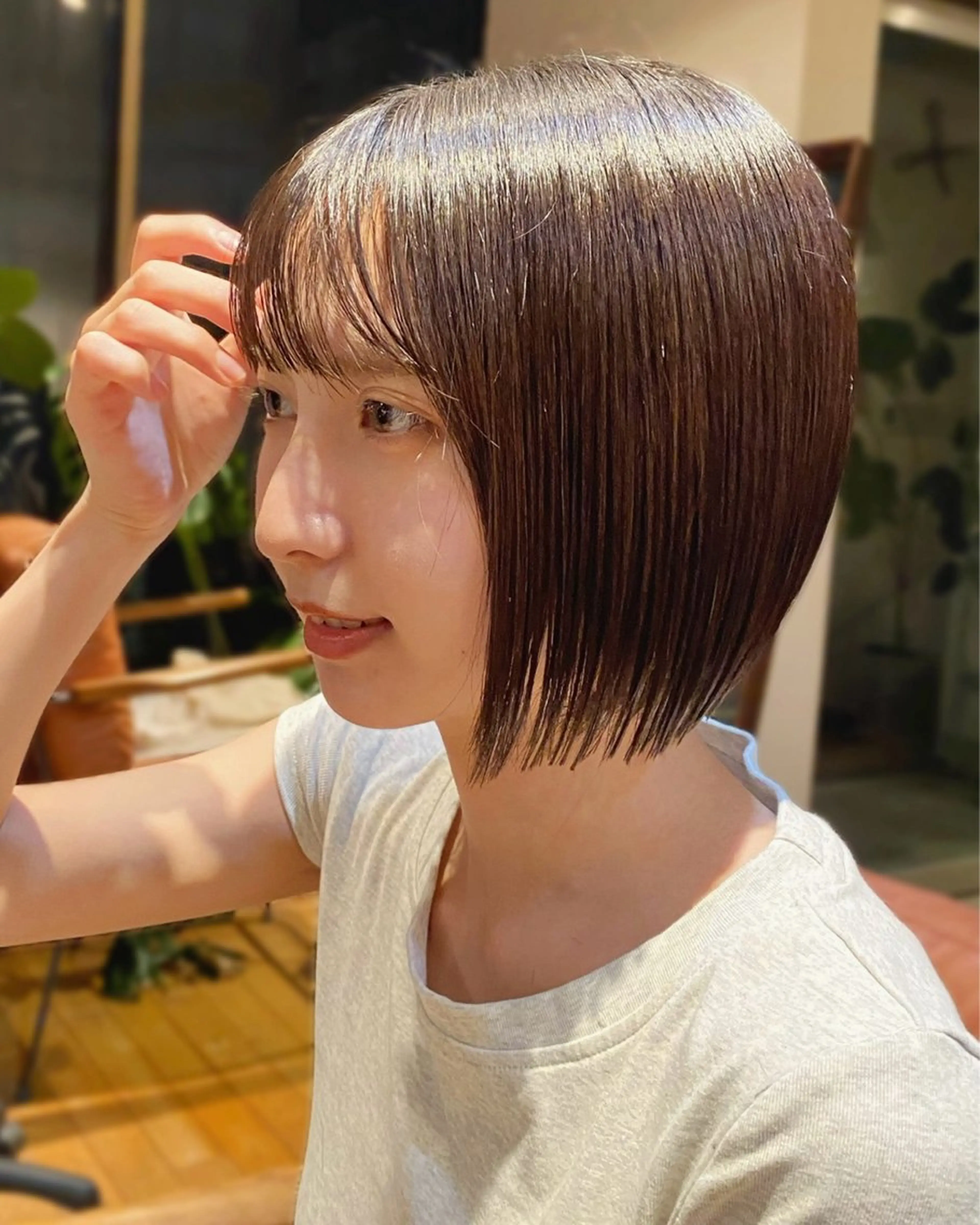 前髪カットの写真