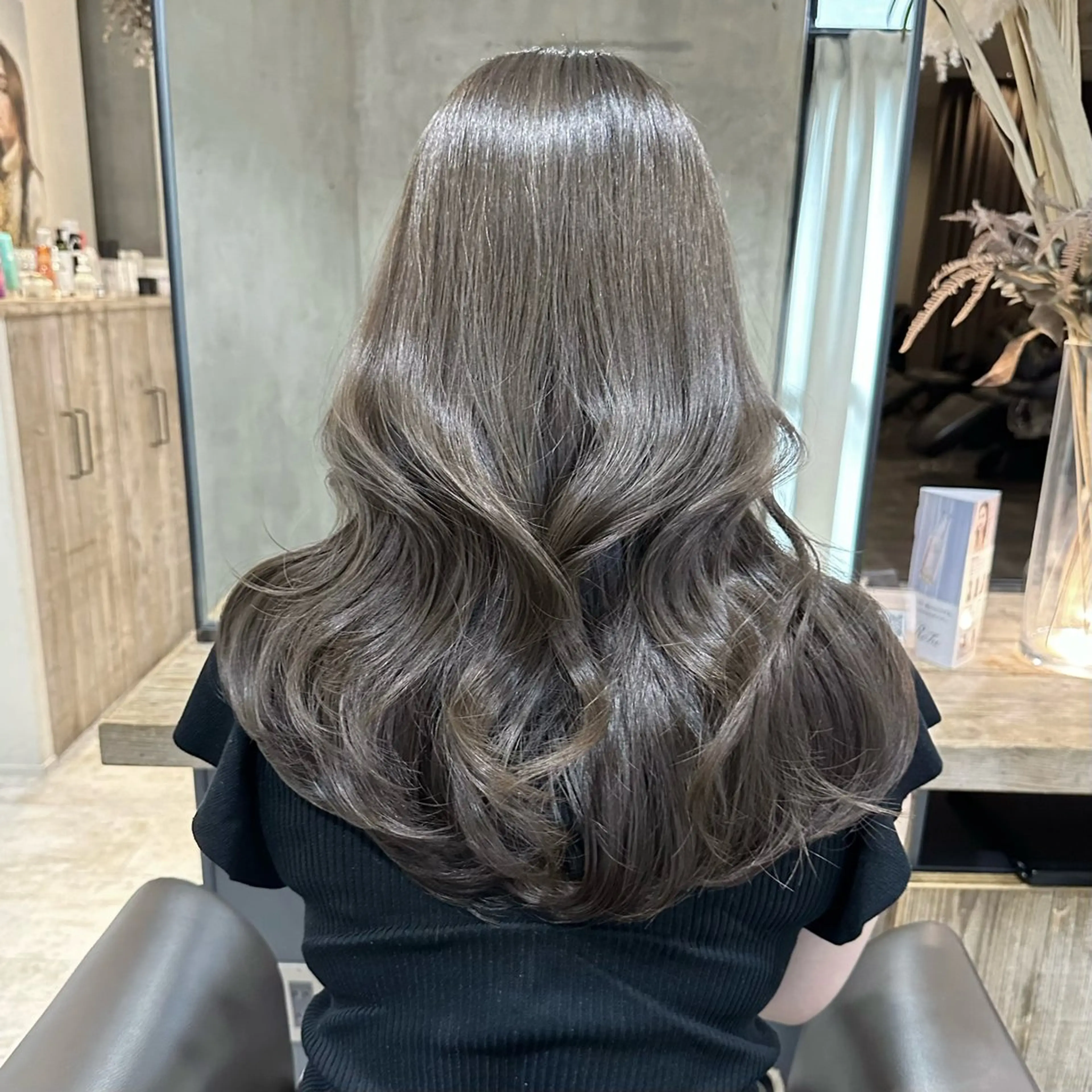 ロング カット ヘアカラー トリートメント 🌹ハッシュカット、 レイヤー韓国ヘア🌹のヘアスタイル