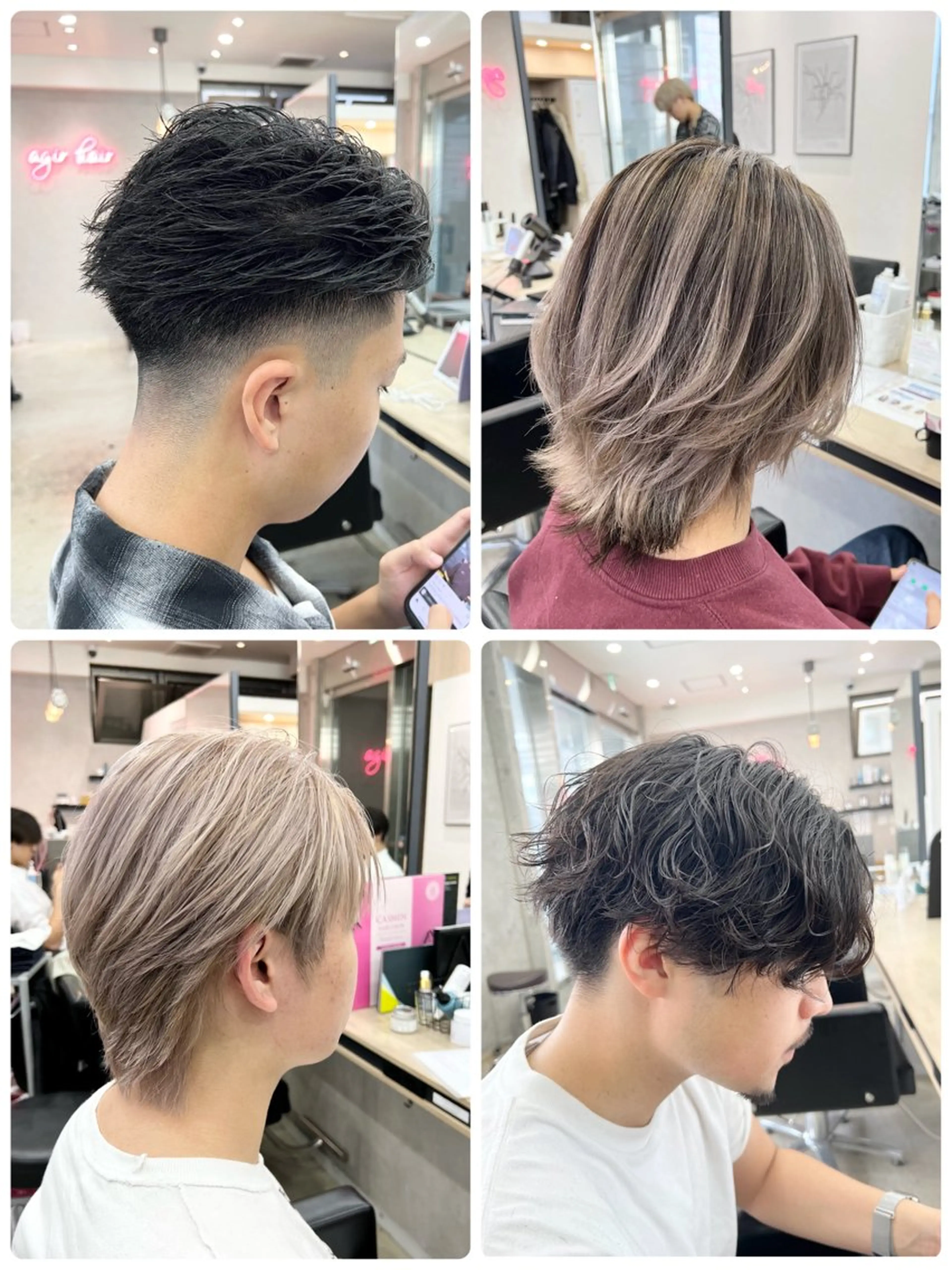 メンズ メンズバレイヤージュ メンズハイライト メンズハイトーン メンズパーマ 刈り上げ 🏝メンズカット特化 赤羽🏝SHOのヘアスタイル