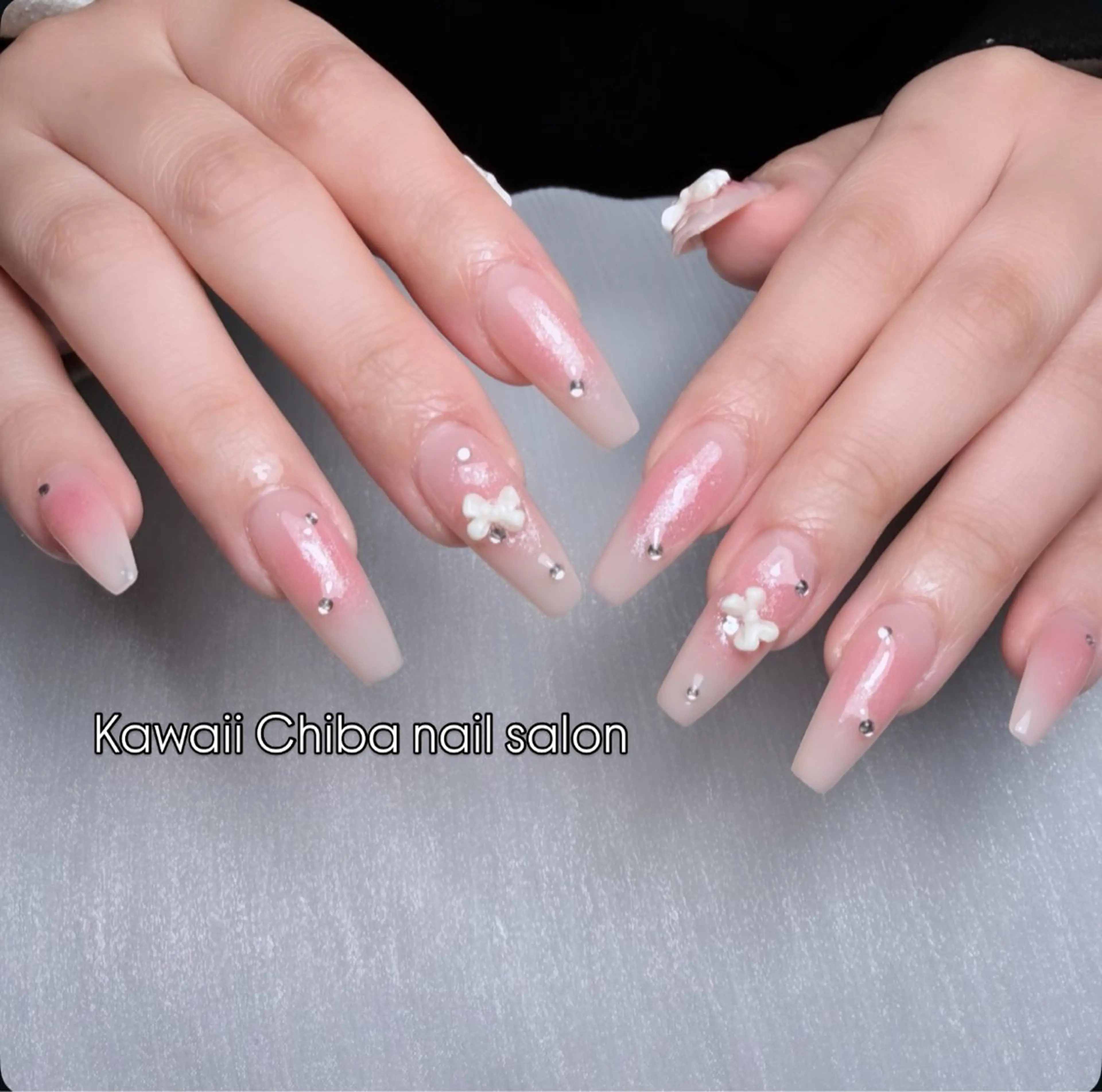 ネイル アートネイル 桜ネイル フラワーネイル ジェルネイル ガーリー ハンドネイル ハンドケア Kawaii Chiba nailのネイルデザイン