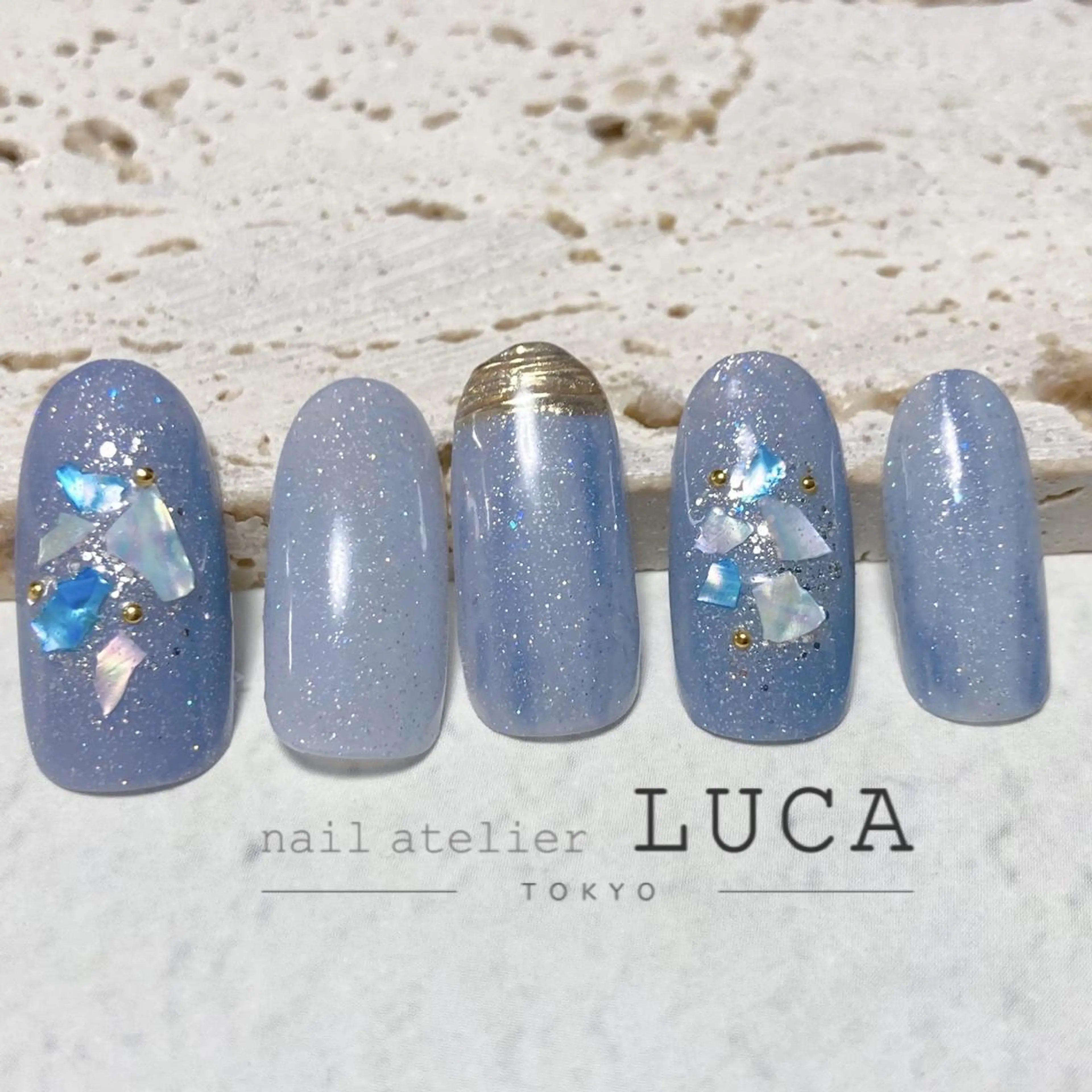 ネイル アートネイル オーロラネイル クリアネイル 長さ出し フットネイル ハンドネイル ネイルアトリエルカ スタッフのネイルデザイン