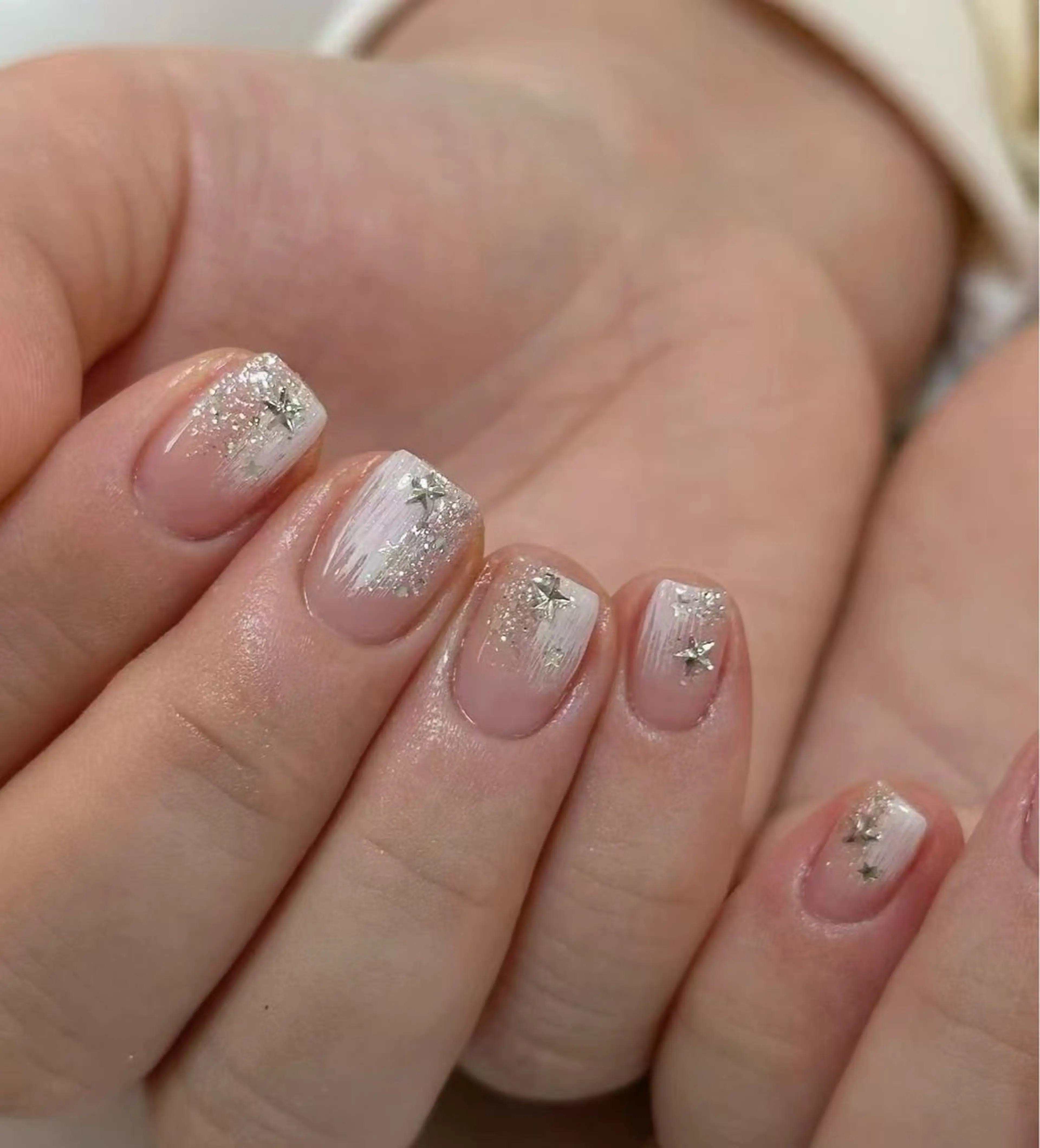 ネイル オーロラネイル フラワーネイル フットネイル フレンチネイル ジェルネイル ハンドネイル BabyYouMi ねねのネイルデザイン