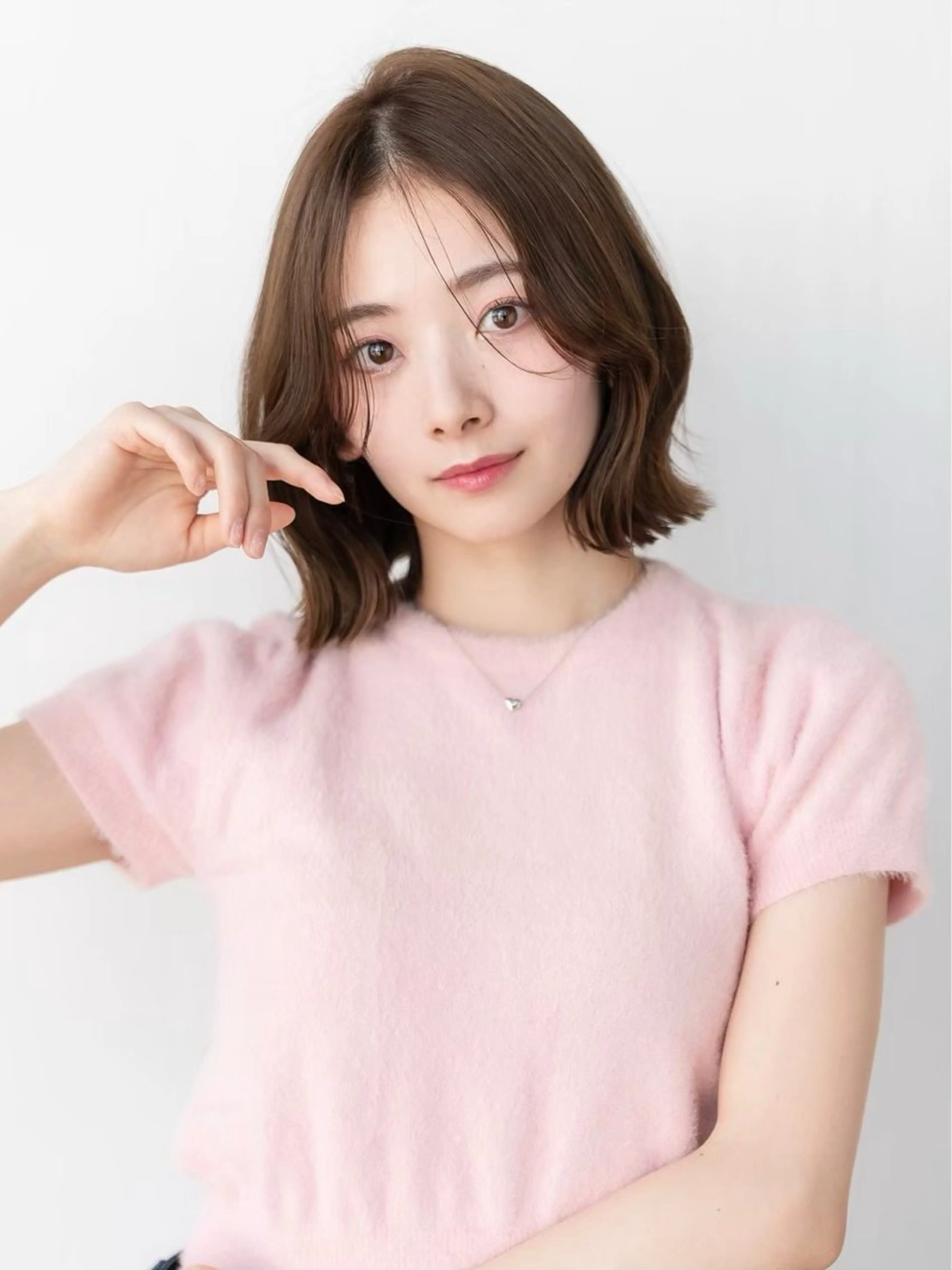 ミディアム カラー 渋谷/レイヤーボブ・ 韓国ボブ特化/楓のヘアスタイル