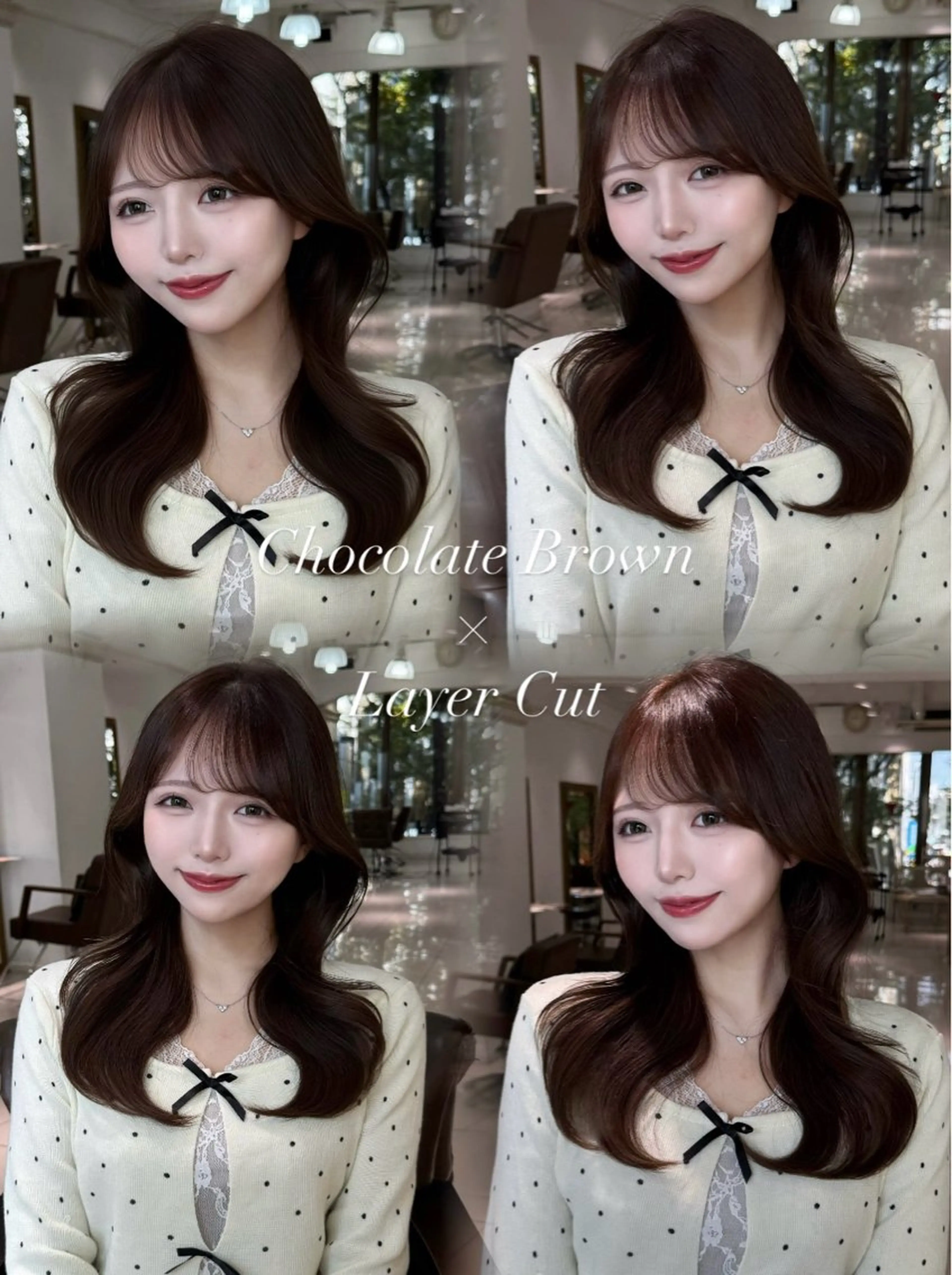 ロング カラー ヘアアレンジ ブラウンカラー チョコレートブラウン 透明感カラー レイヤーカット ヘアカラー 透明感カラー ai🫧🪞のヘアスタイル