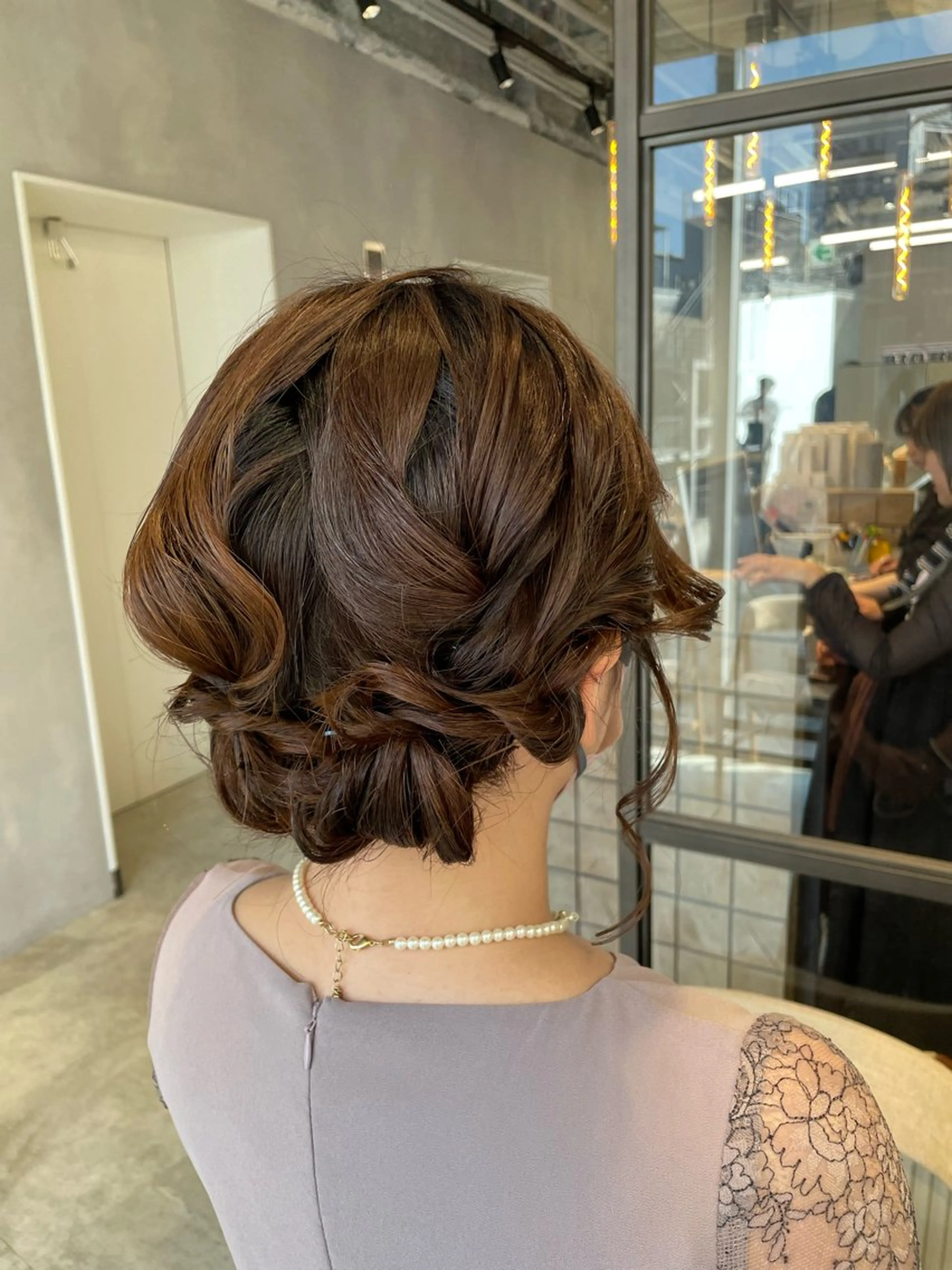 ミディアム ヘアアレンジ 透明感カラー✨艶髪 制作🌱山根あゆみのヘアスタイル