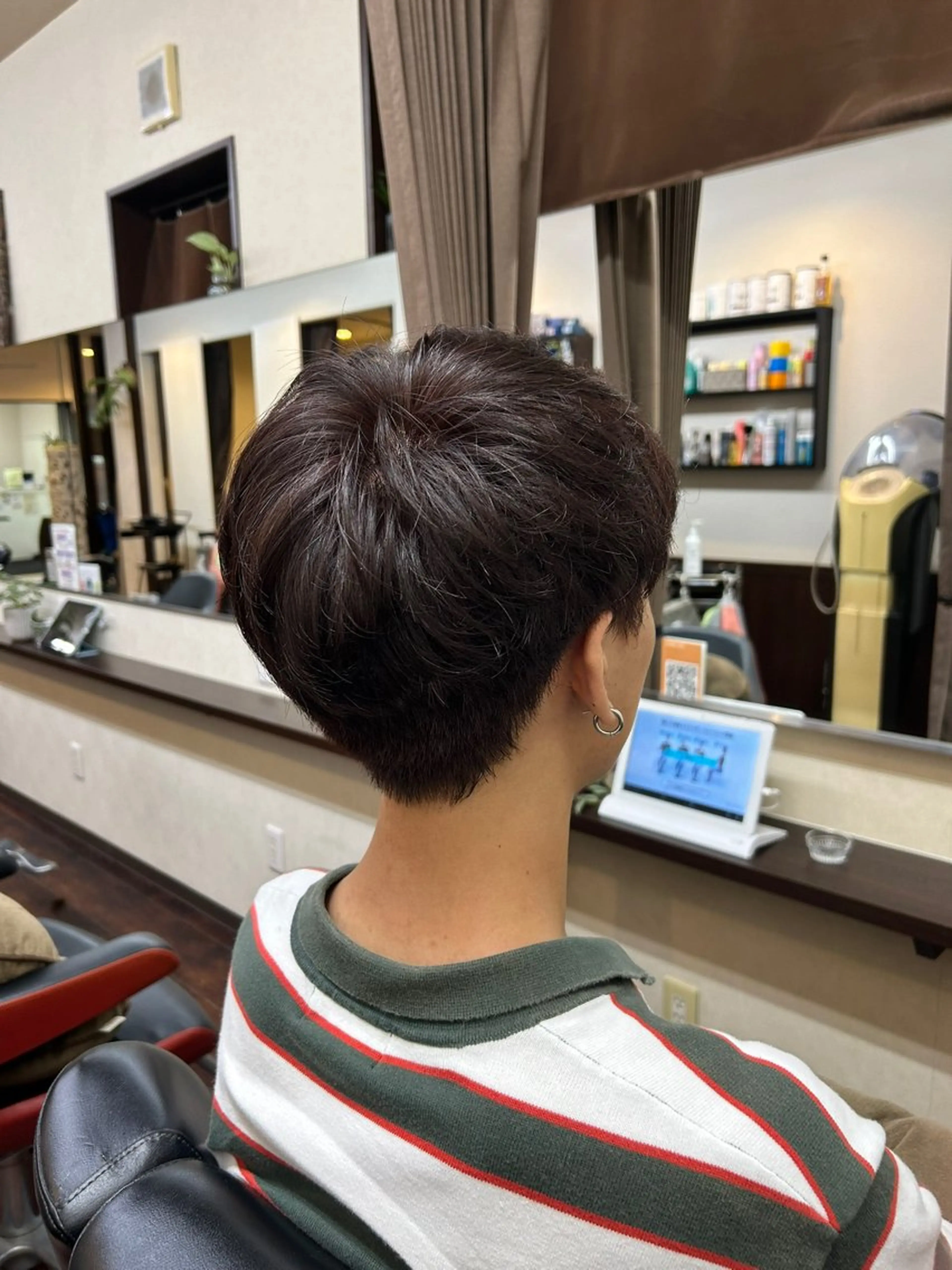 ショート カラー メンズ ブラウンカラー カッパーブラウン ヘアカラー 篠田 蒼のヘアスタイル