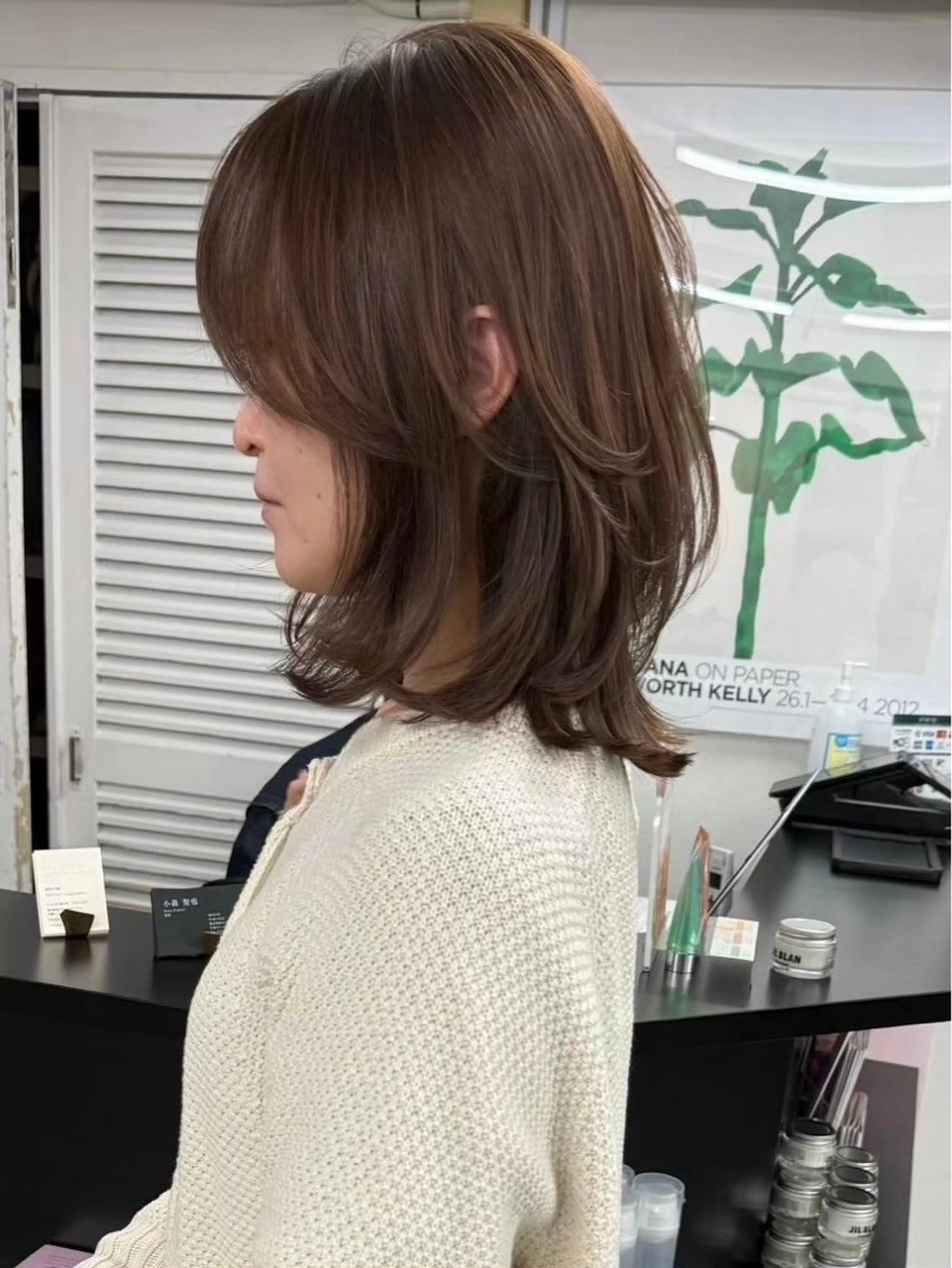 ミディアム カラー ハイライト/レイヤー 河原町/Manatoのヘアスタイル