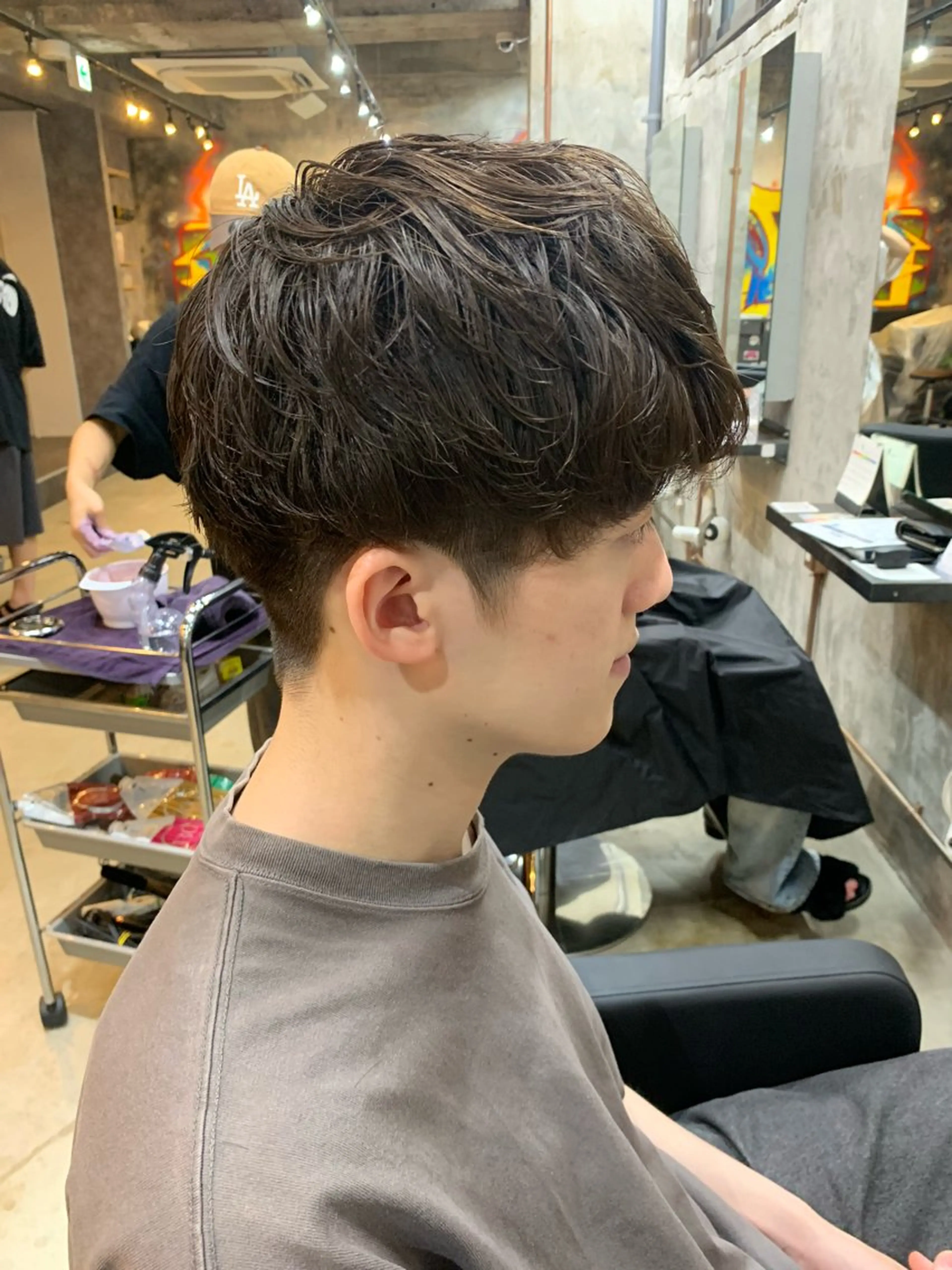 パーマ メンズ マッシュ メンズパーマ ニュアンスパーマ カット パーマ ⚡️メンズパーマ特化 mens支持◎/忠地のヘアスタイル