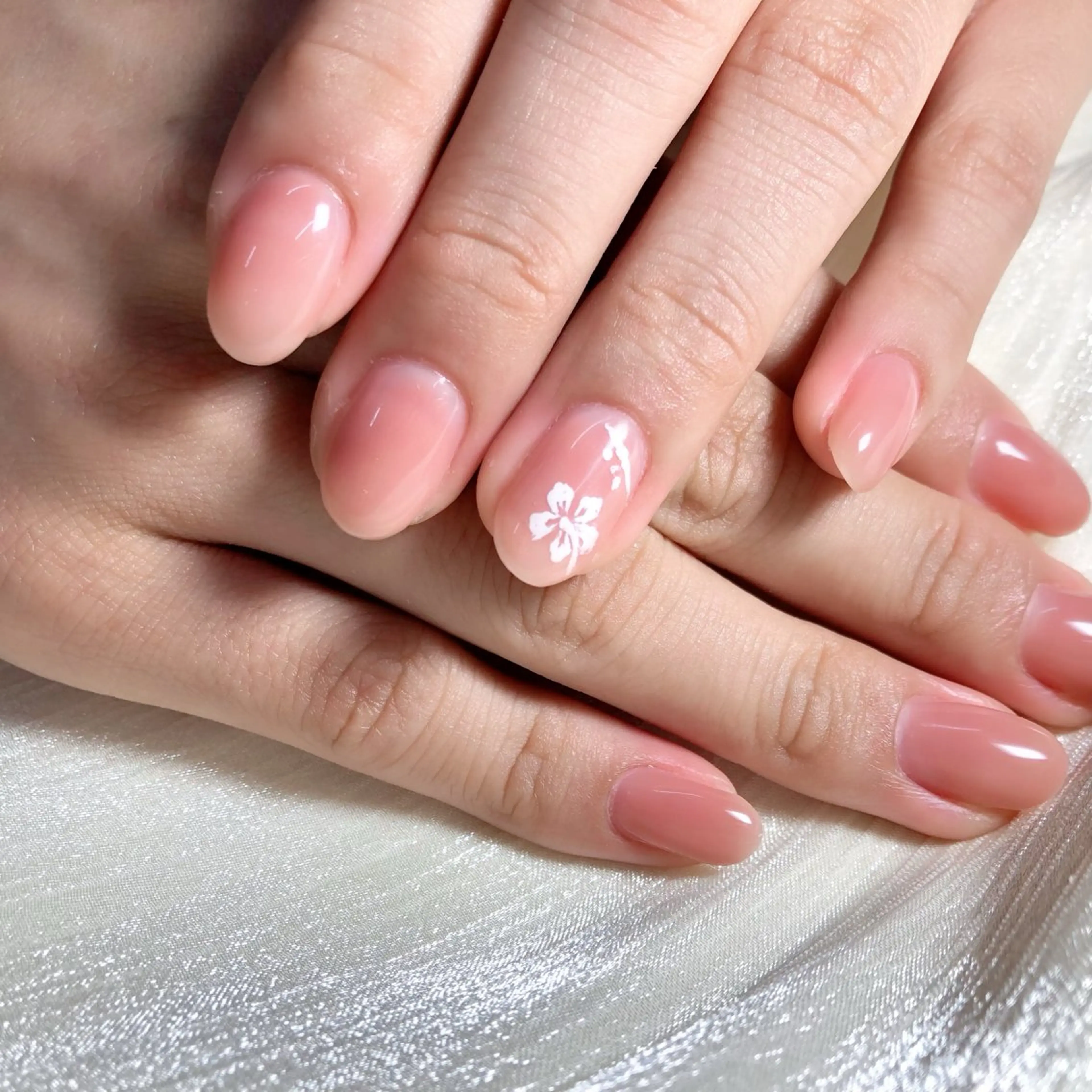 ネイル アートネイル マグネットネイル オフィスネイル ワンカラーネイル ピンク ハンドネイル Salon GEM(ジェム)のネイルデザイン