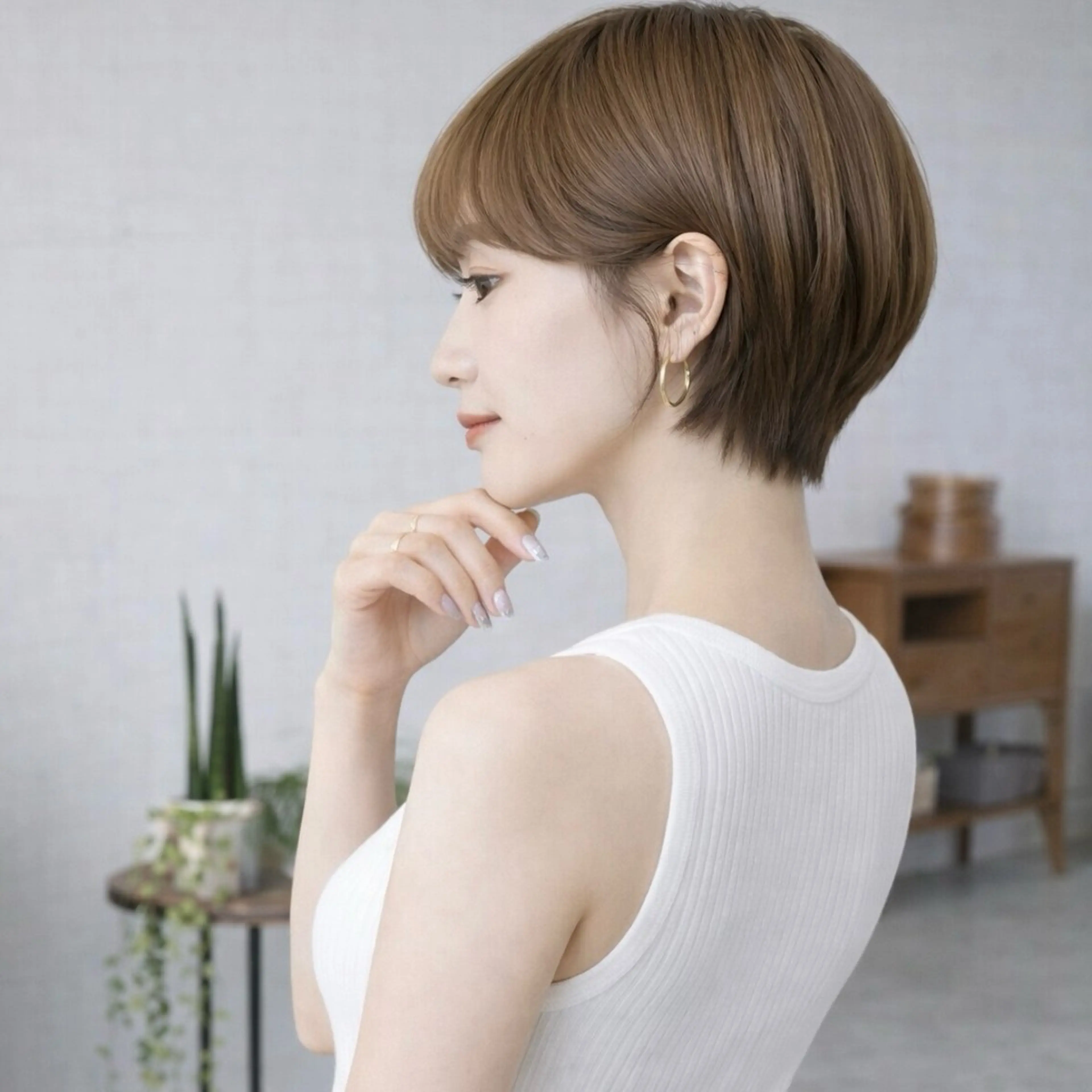 ショート カラー カット 一ノ瀬 暁のヘアスタイル