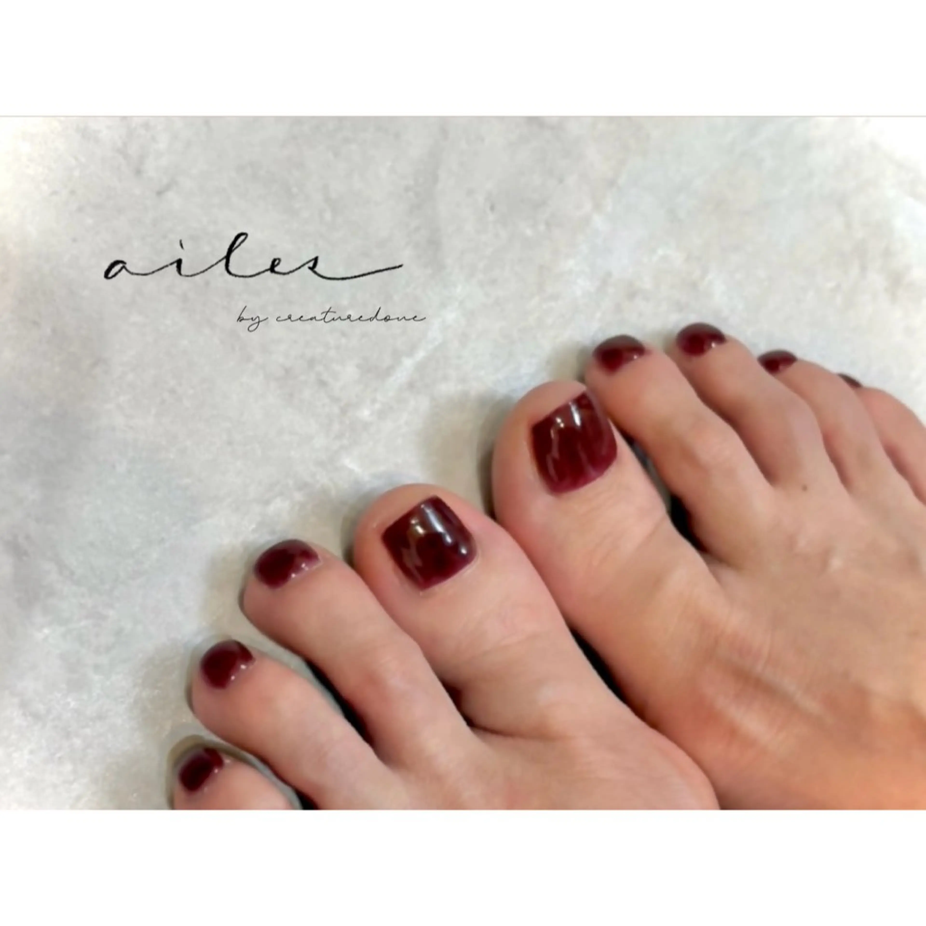 ネイル フットネイル エールバイクレアチュールドゥエ所属・ailes柏 セキネのネイルデザイン