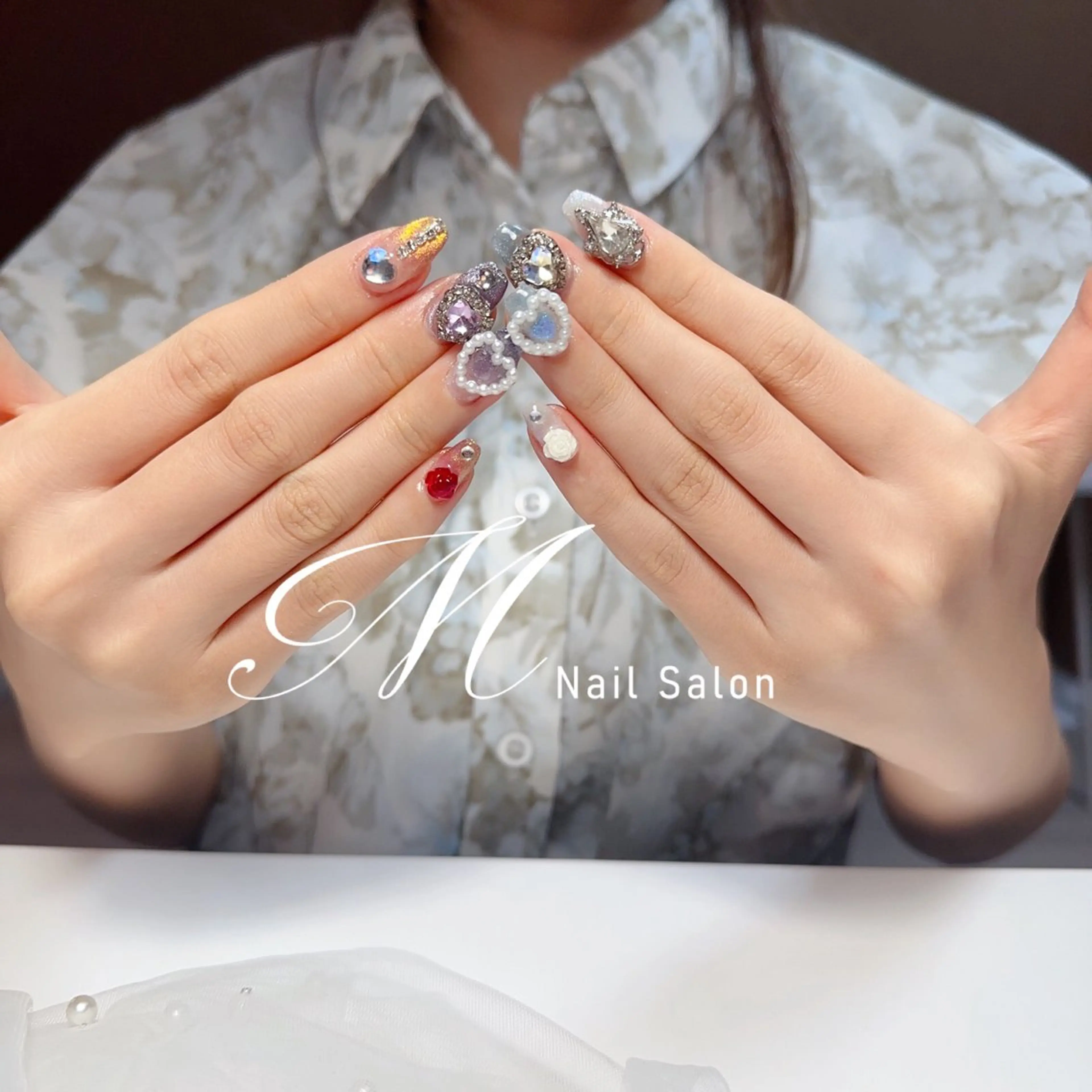 ネイル アートネイル チークネイル フラッシュネイル ハート キラキラネイル MNailパラ取扱店 ✨キャンペーン中✨イのネイルデザイン