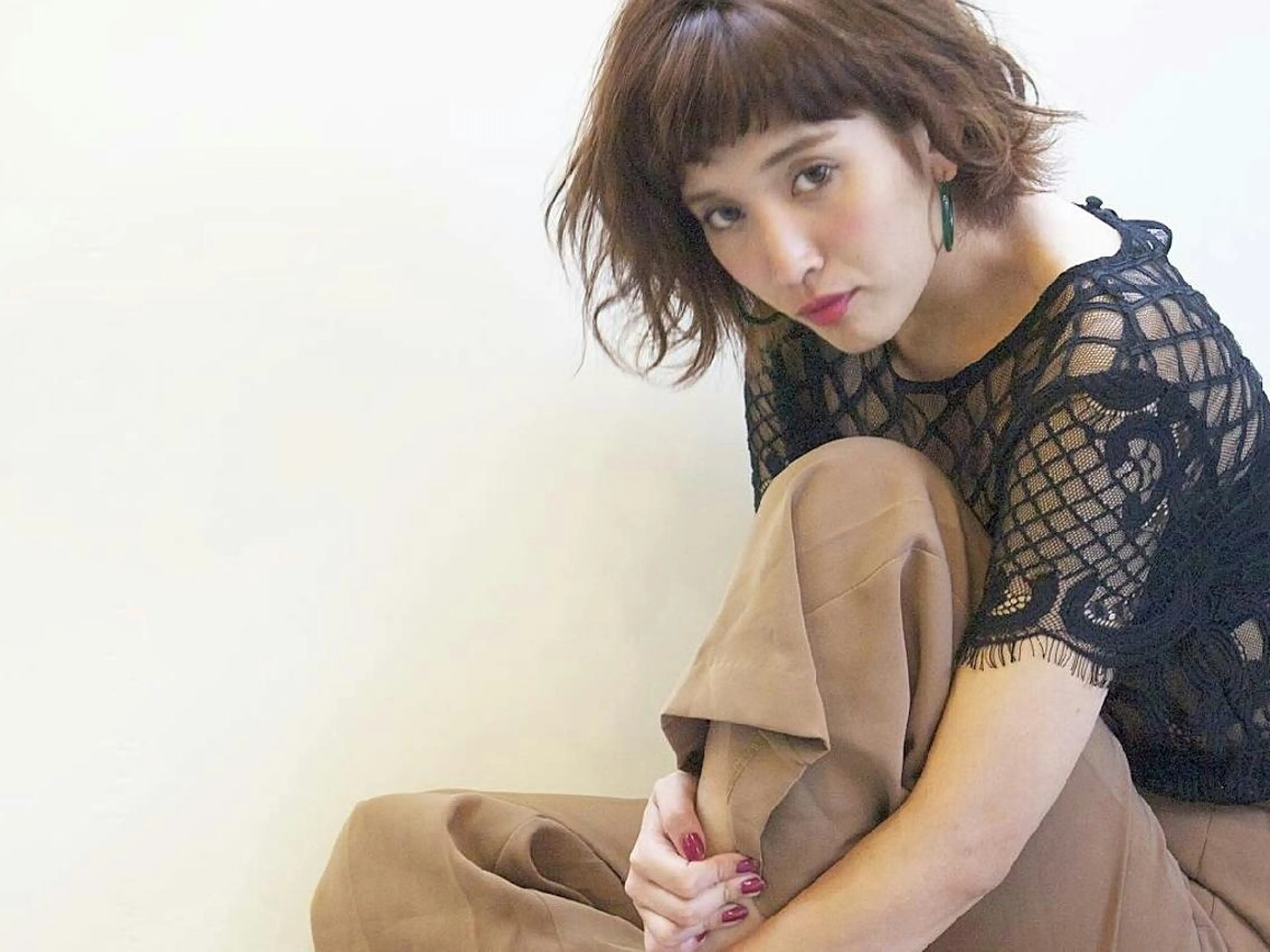 パーマ ショート カラー アッシュ ベージュカラー ボブ ショートヘア カット ヘアカラー トリートメント AKAMEE 表参道所属・✨360°褒められ ヘア✨️井上雄輝のヘアスタイル